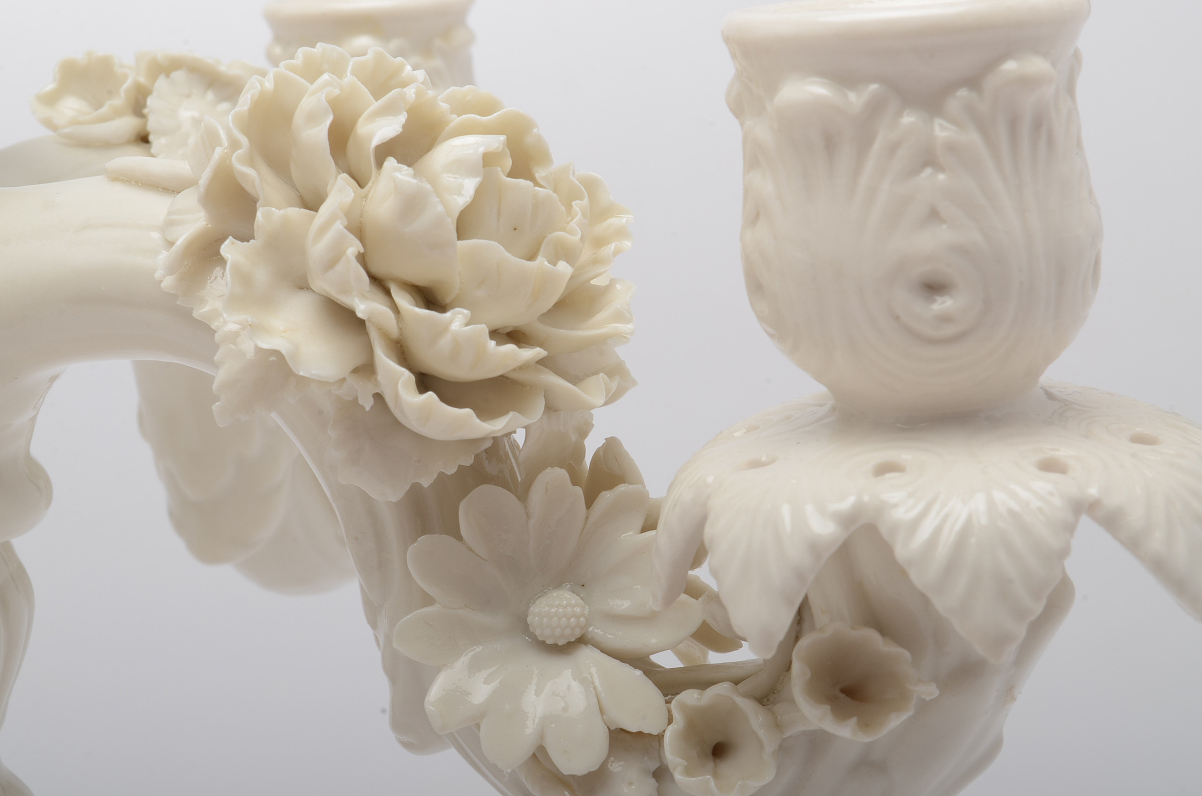 Pair of Large Porcelain Candelabra