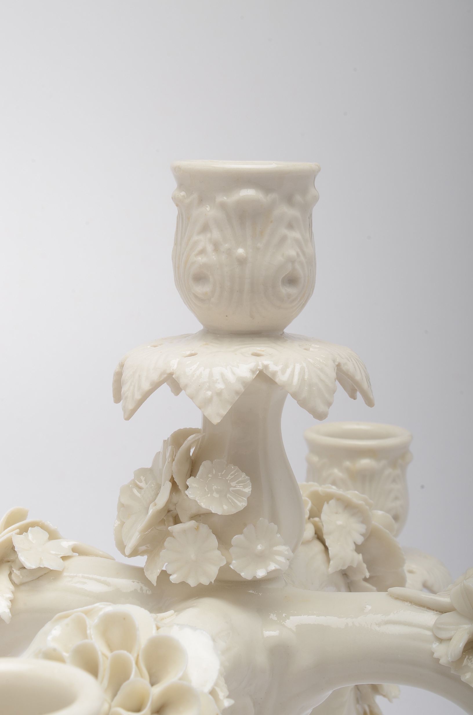 Pair of Large Porcelain Candelabra