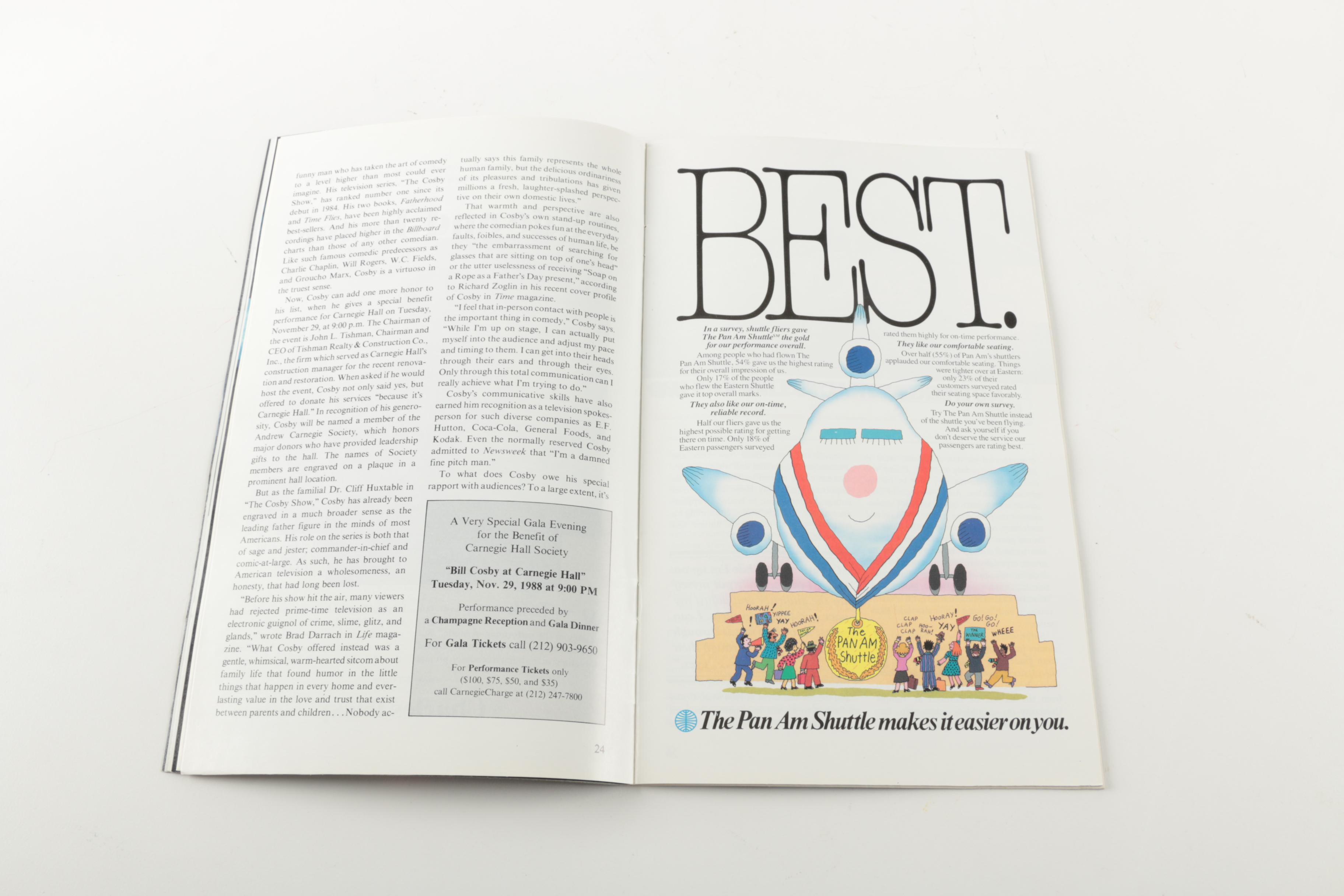 Vintage Carnegie Hall Stagebill and Program