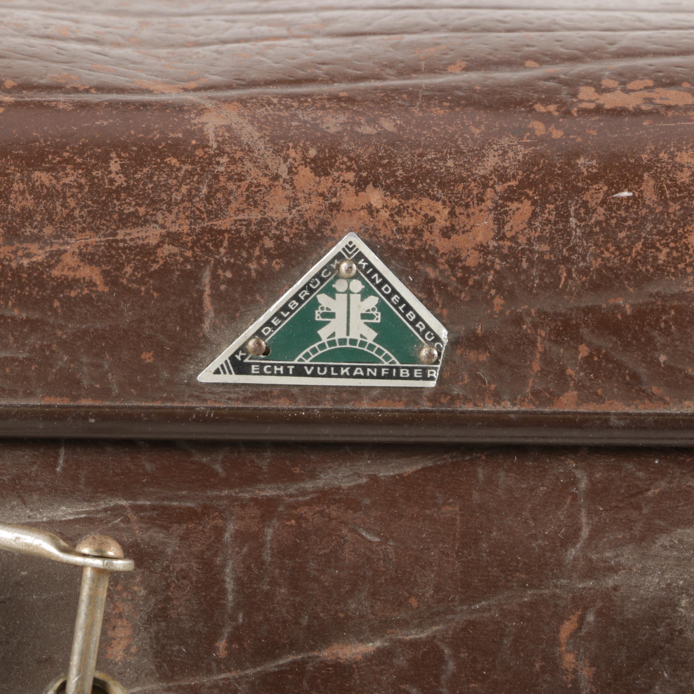 Vintage Echt Vulkanfiber Suitcase