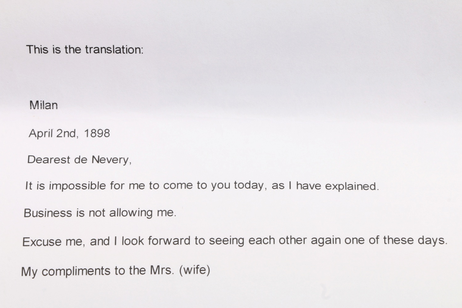 Opera Legend Giacomo Puccini (1858-1924) Hand Written and Signed Note