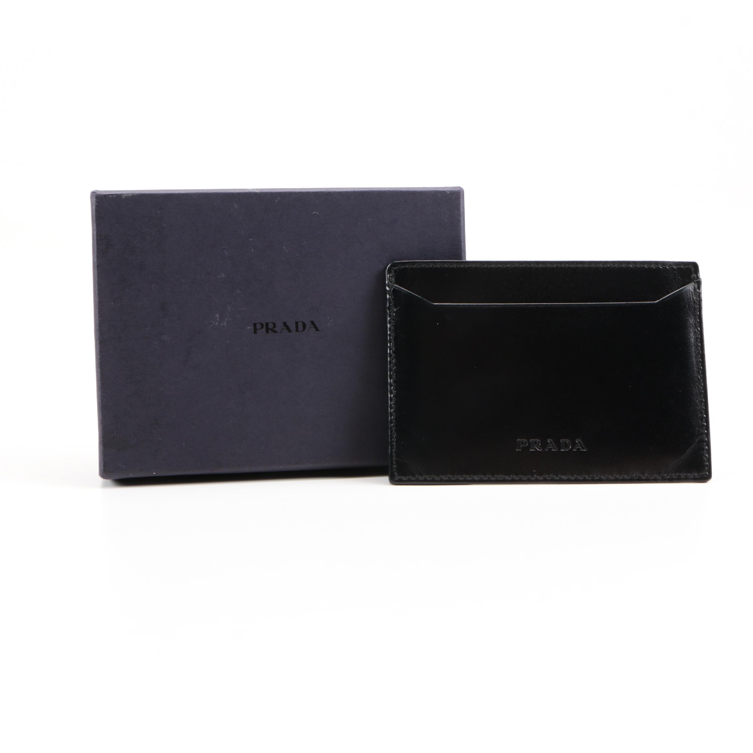 Prada Leather Credit Card Case