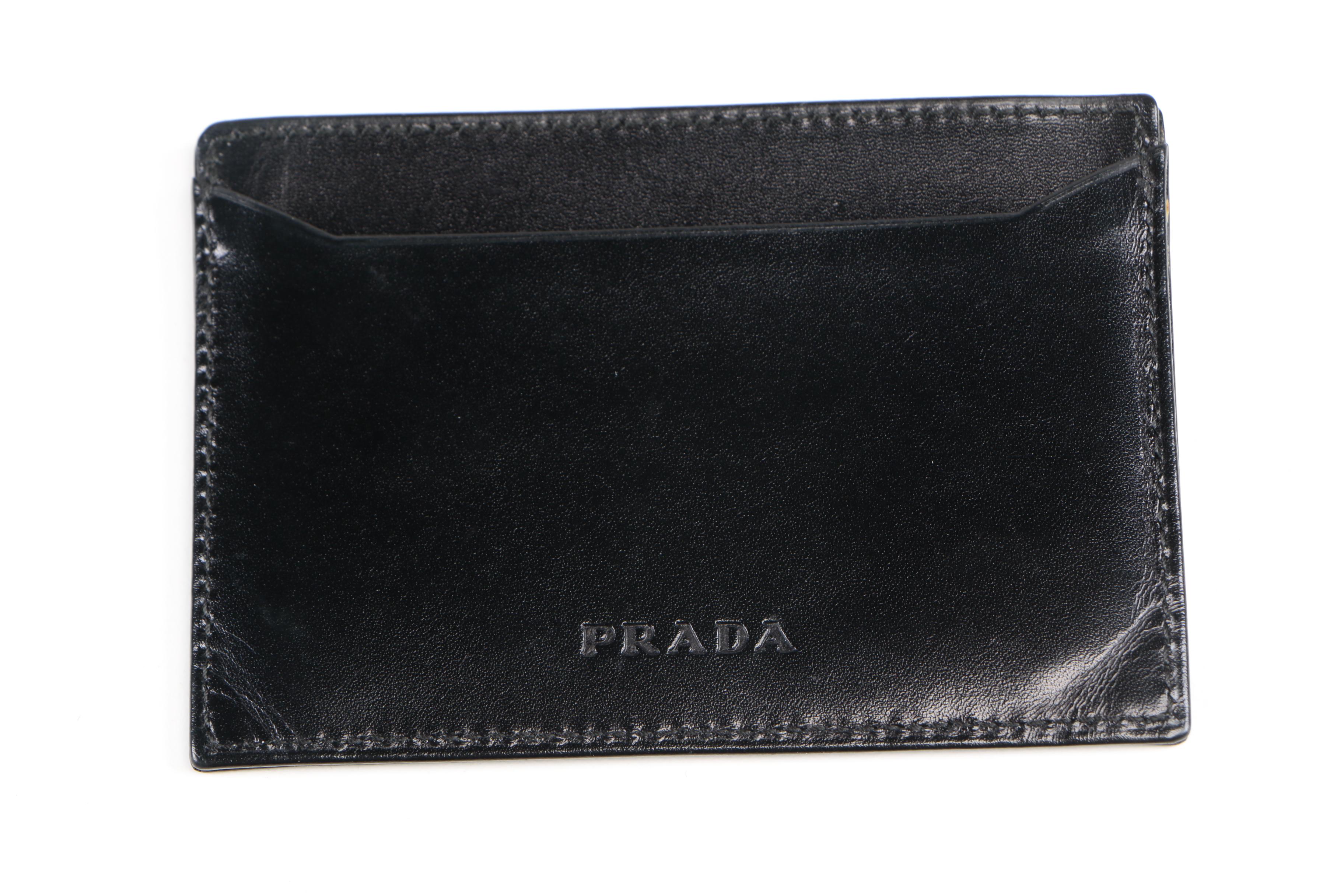Prada Leather Credit Card Case