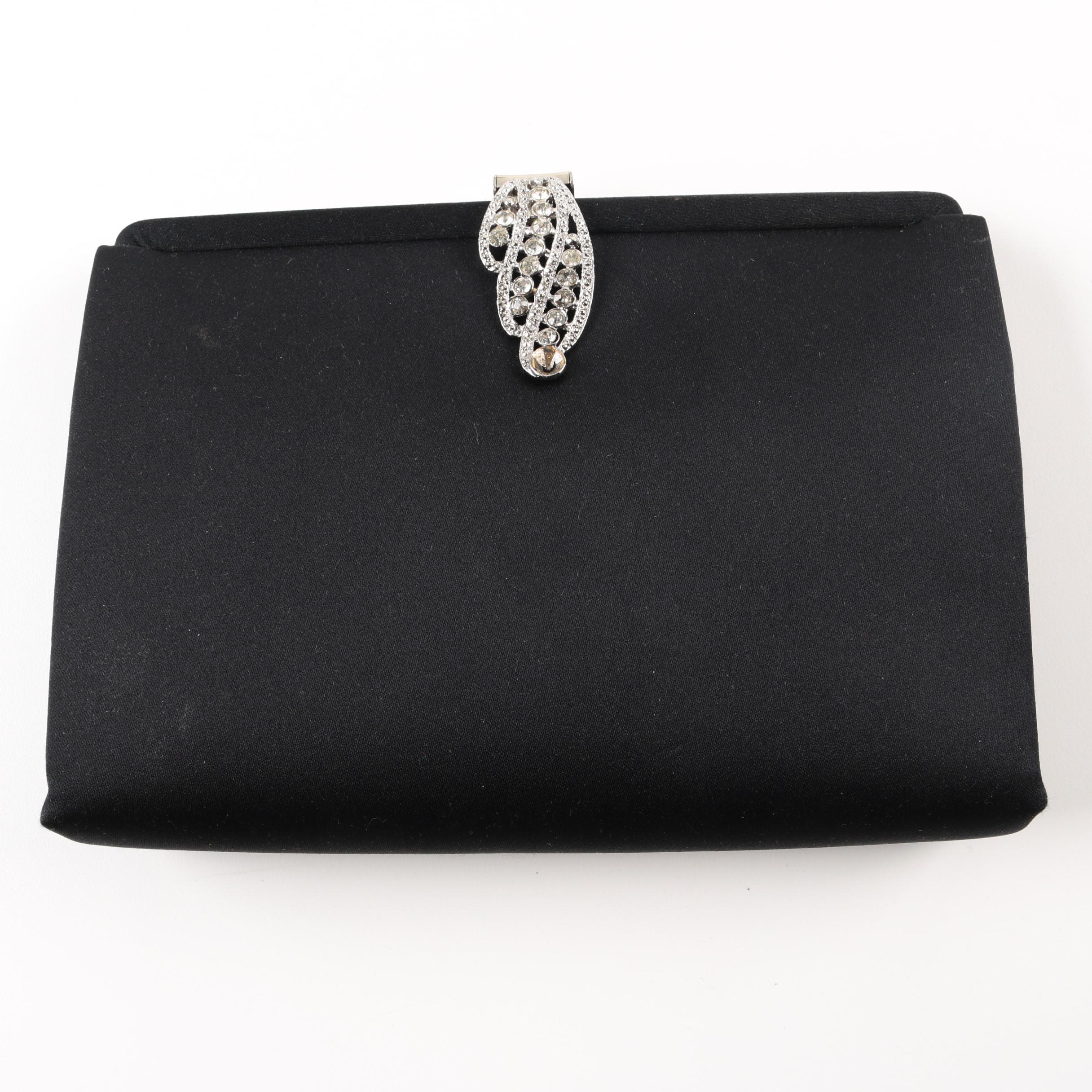 Givenchy Black Satin Evening Bag