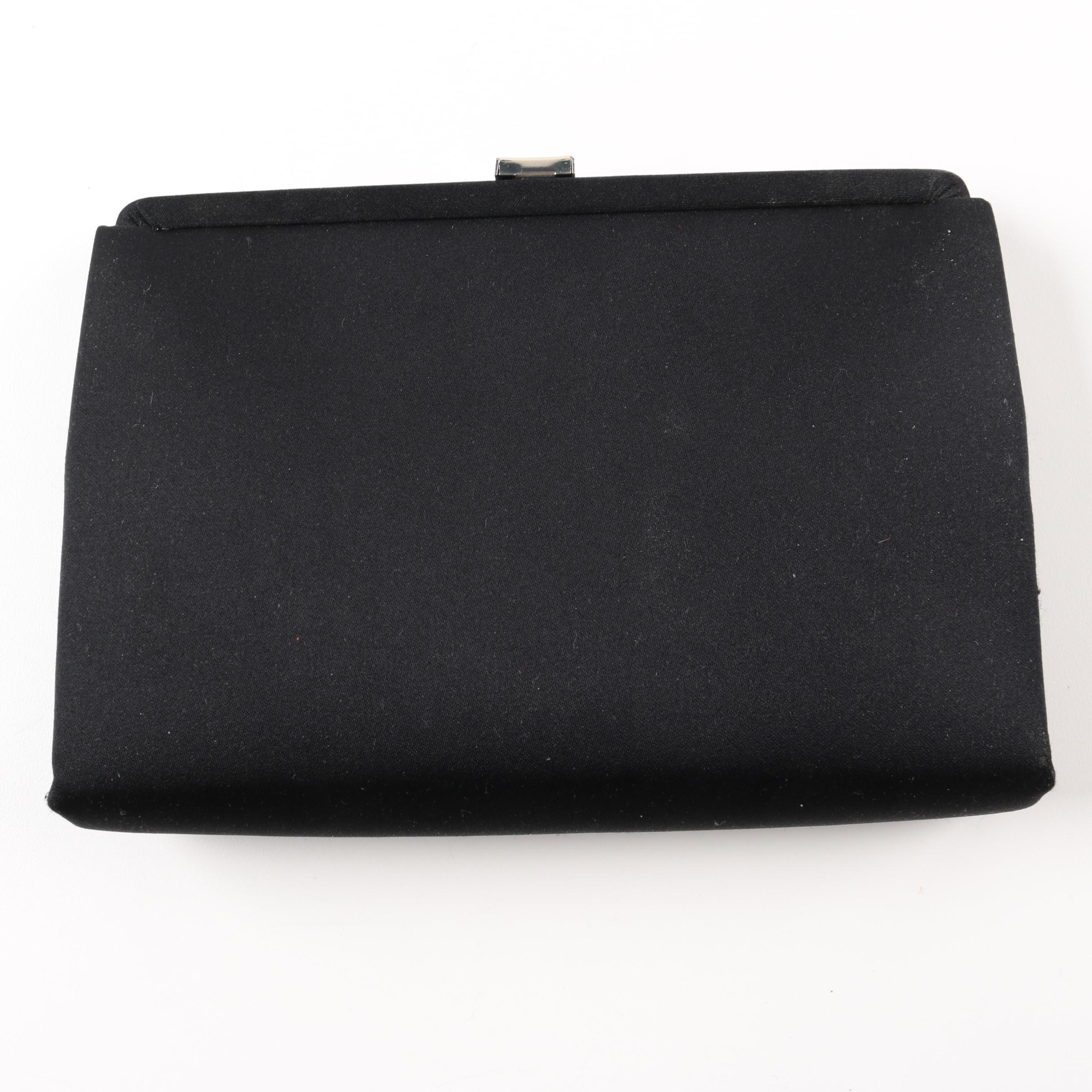 Givenchy Black Satin Evening Bag