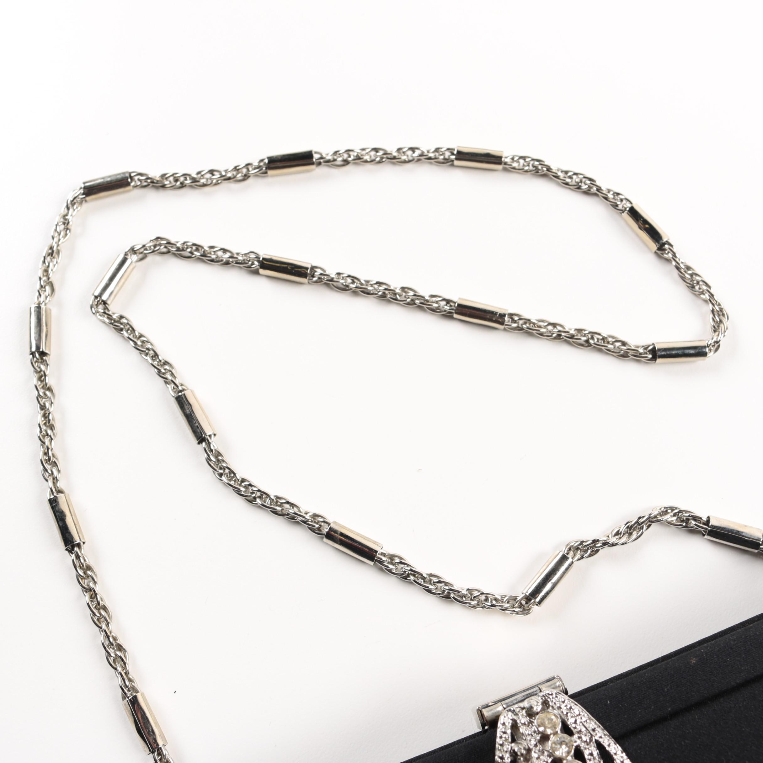 Givenchy Black Satin Evening Bag