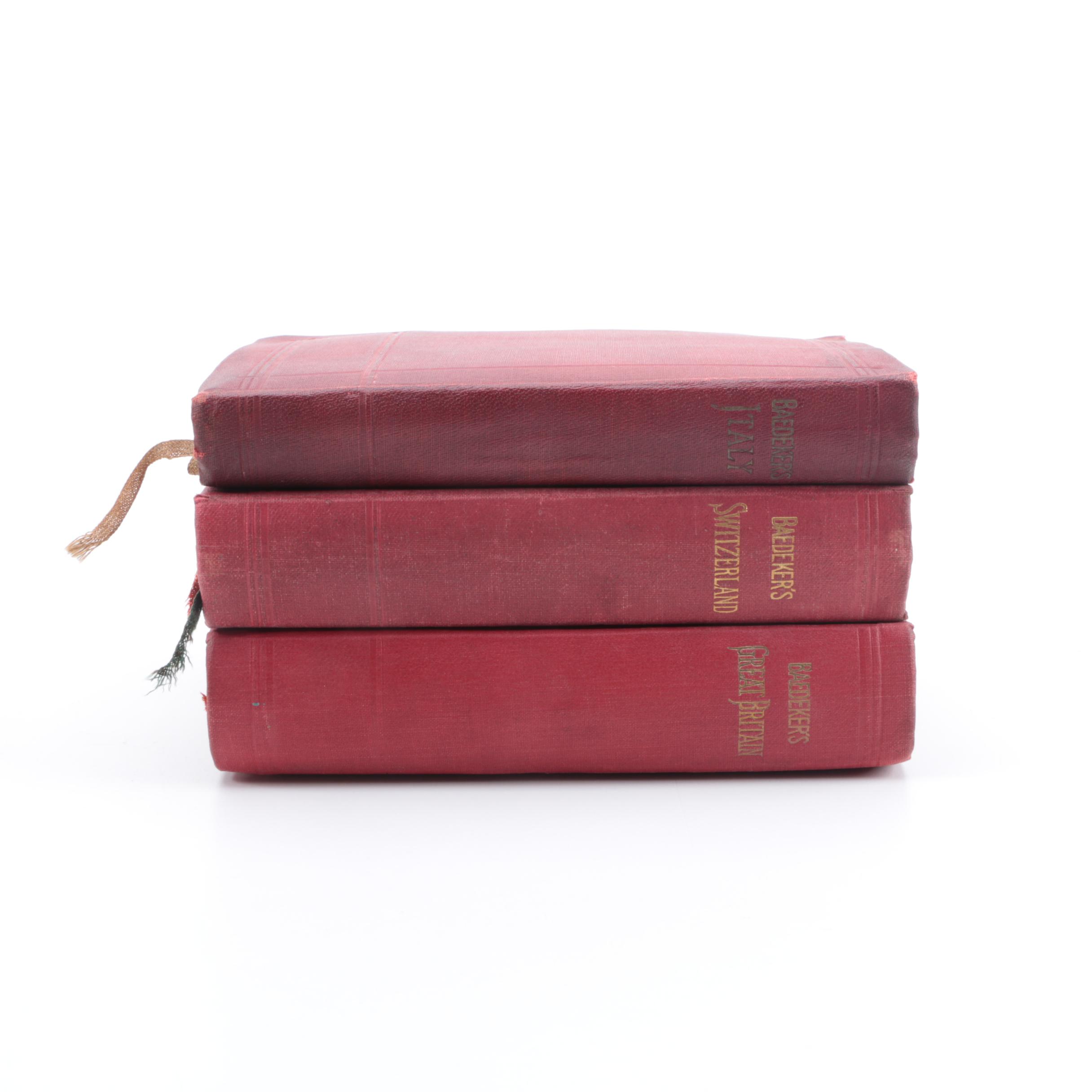 Antique Baedeker's Travel Handbooks