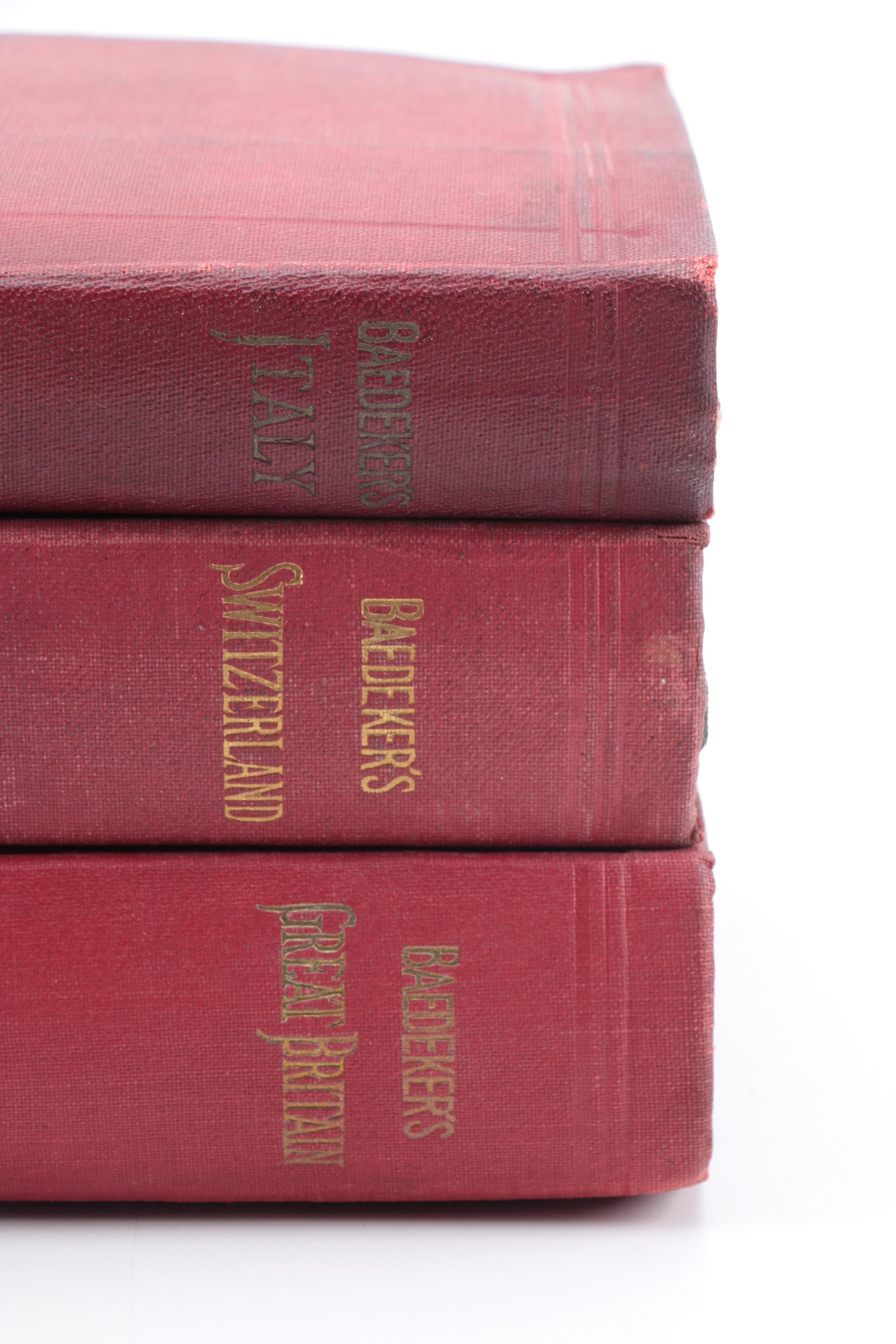 Antique Baedeker's Travel Handbooks