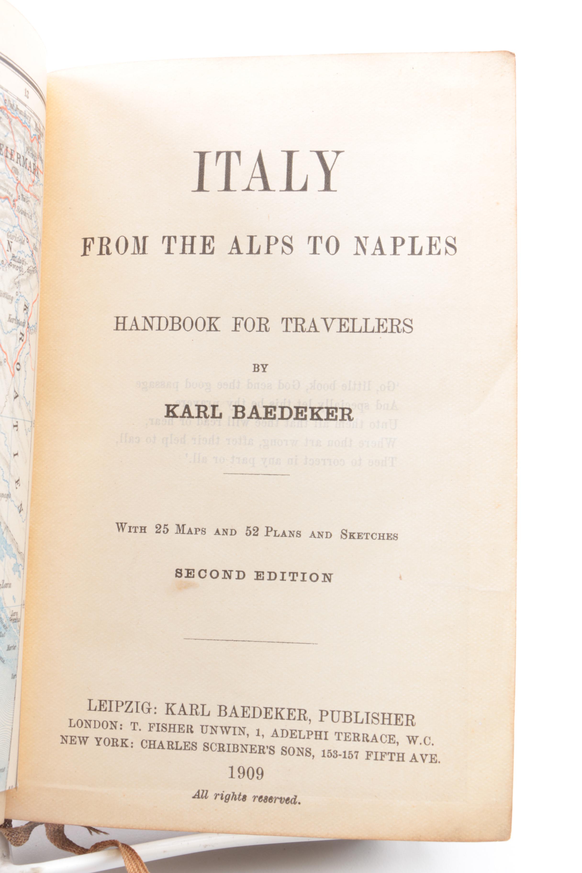 Antique Baedeker's Travel Handbooks