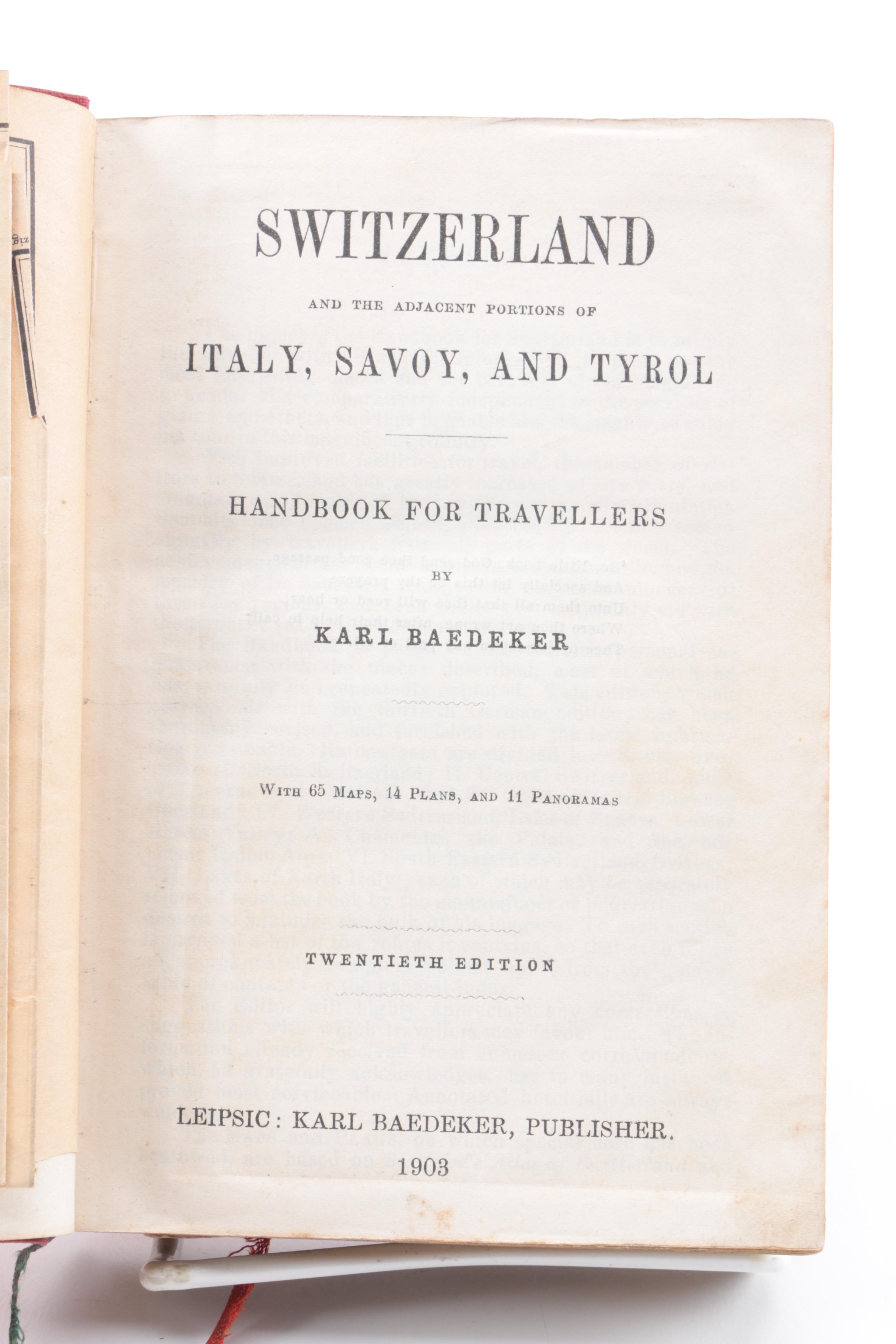 Antique Baedeker's Travel Handbooks