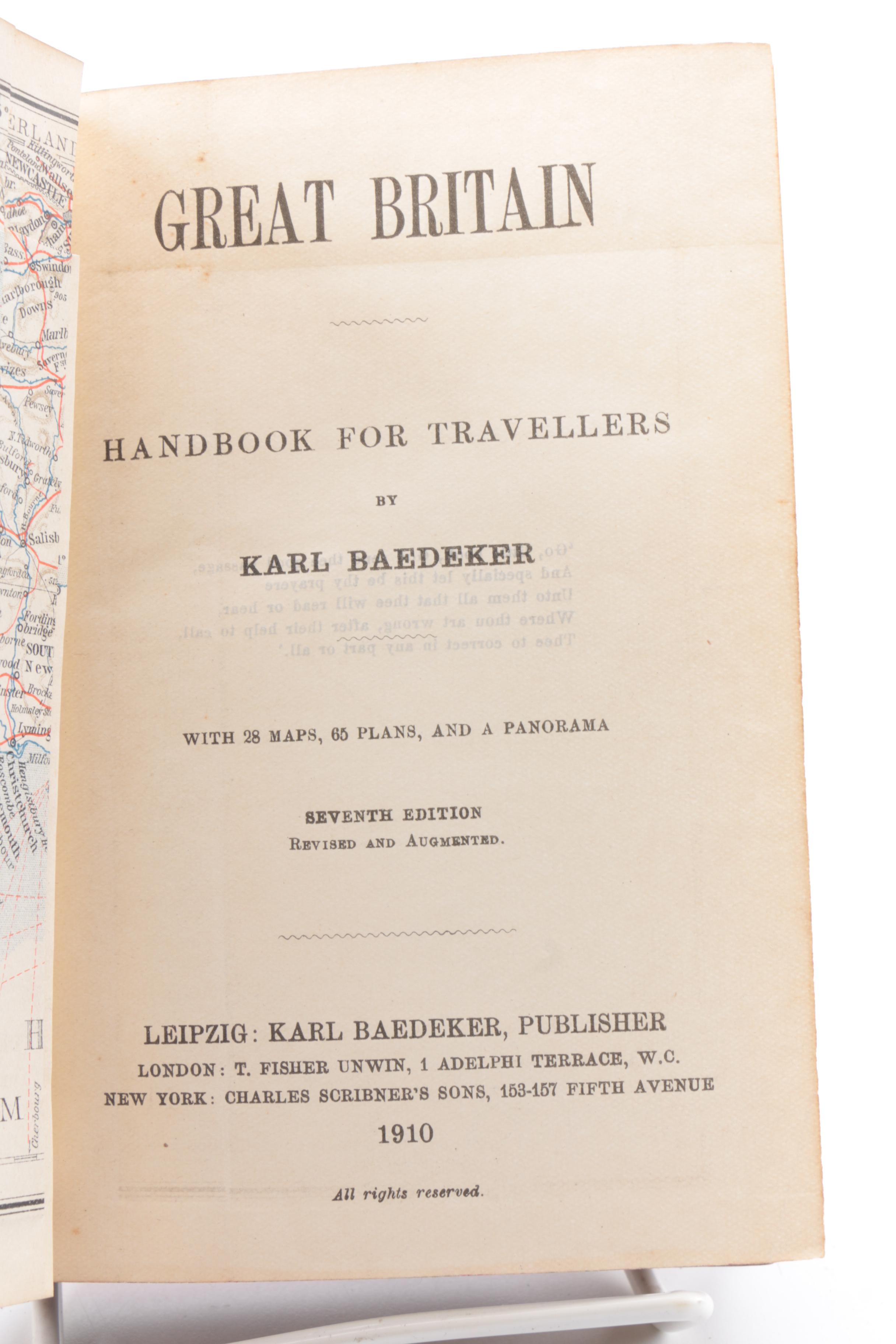 Antique Baedeker's Travel Handbooks