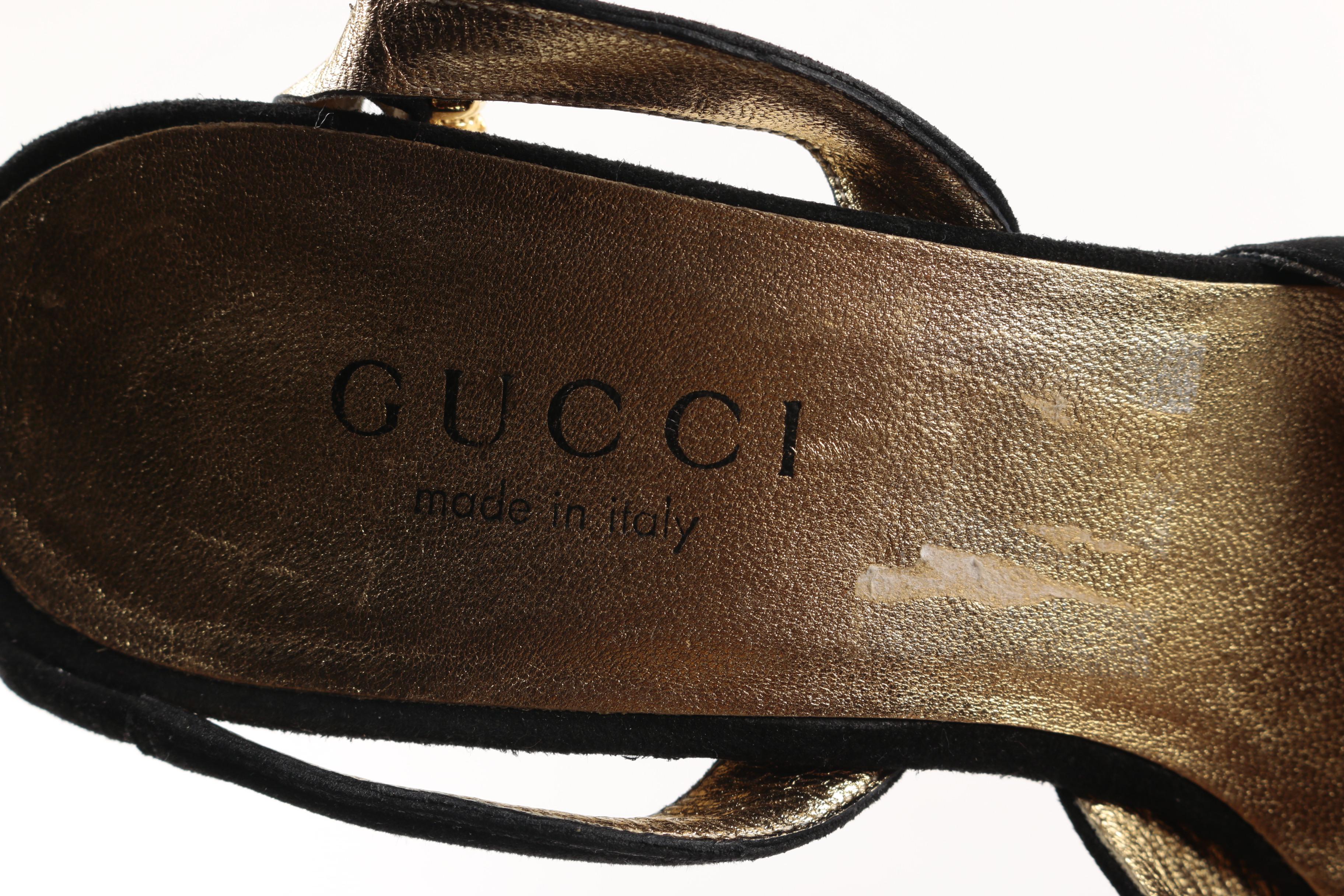 Gucci Black Slingback Heels