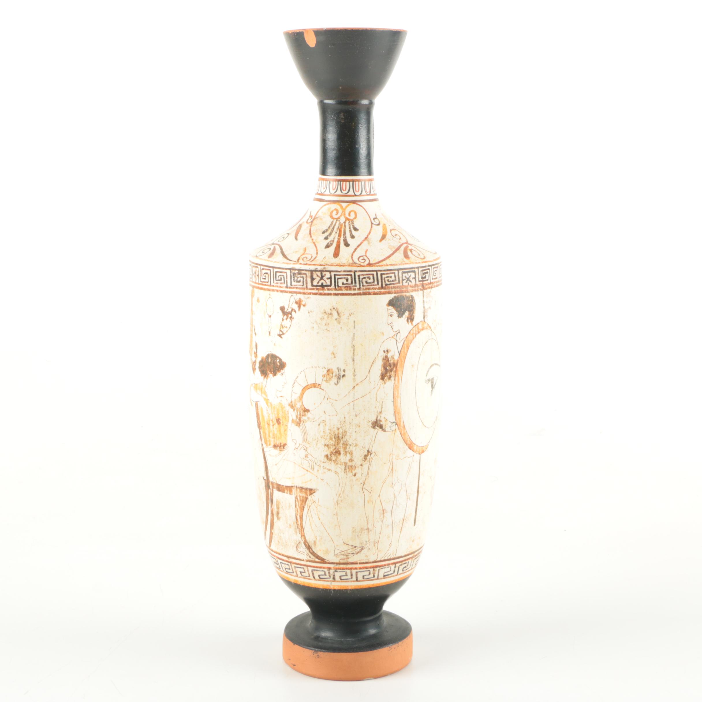 Lekythos Greek Style Ceramic Vase
