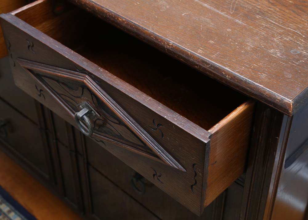 Vintage Neo-Gothic Chest of Drawers