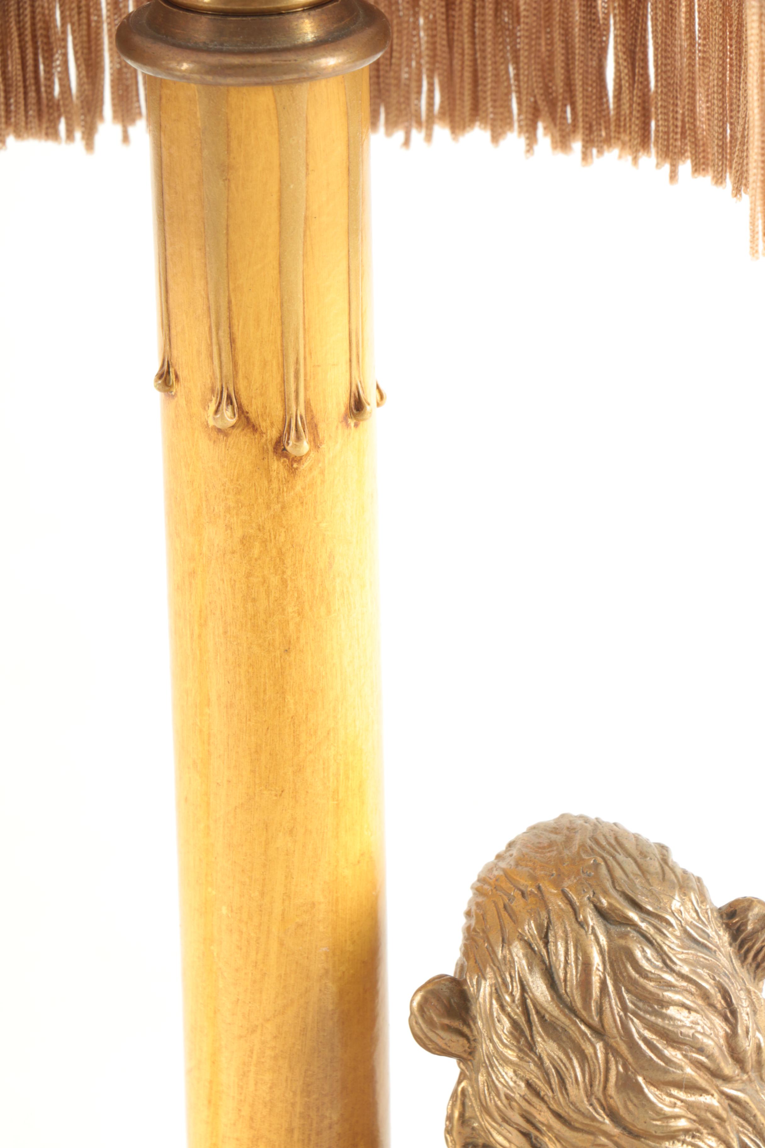 Brass Monkey Table Lamps with Shades