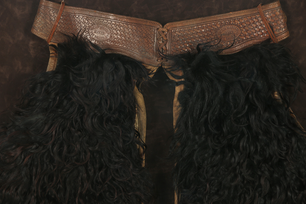 Victor Marden Angora Chaps Once Owned by 101 Trick Shooter "Tex" Cooper