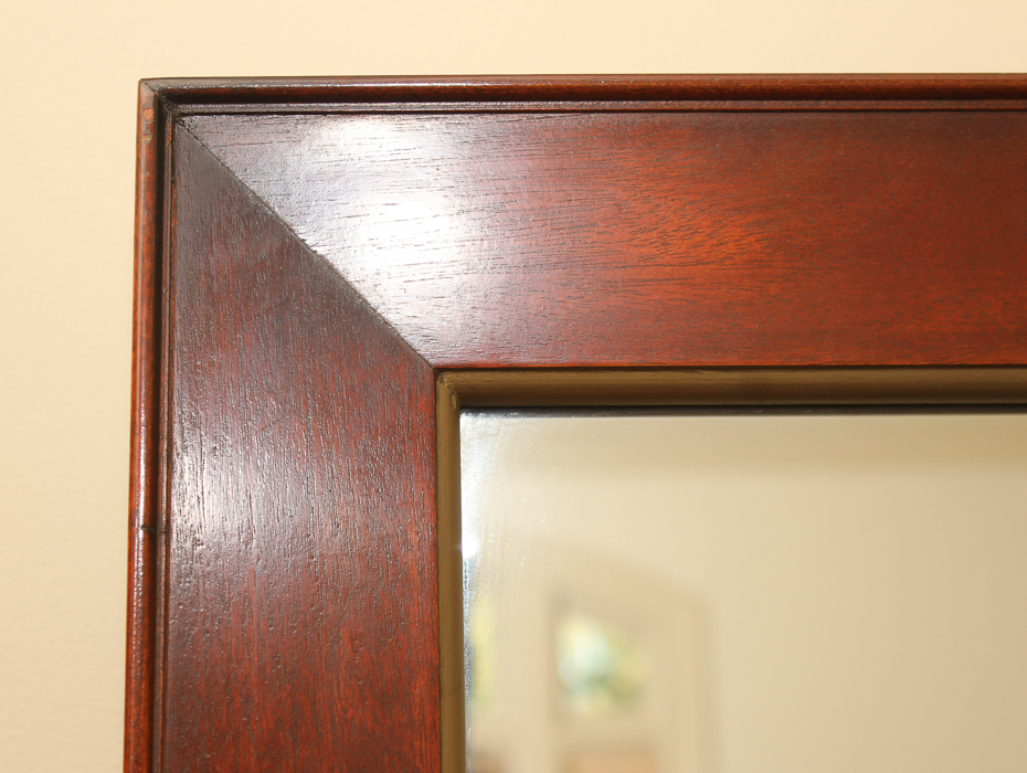 Vintage Hepplewhite Style Mahogany Bow Front Dresser with Mirror by Bassett