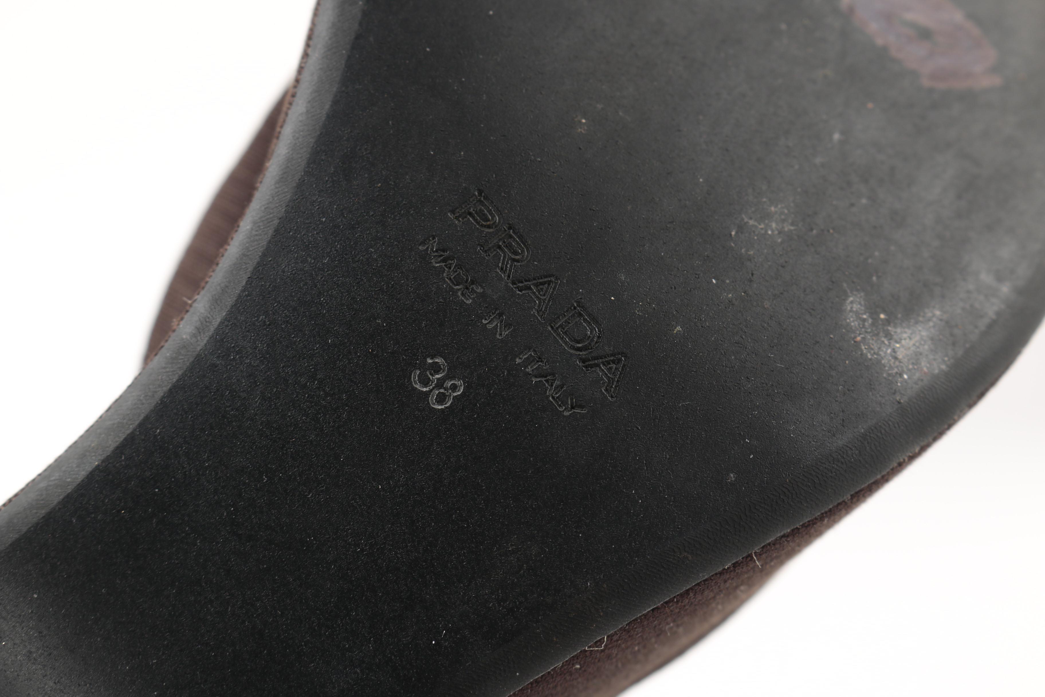 Prada Brown Platform Sandals