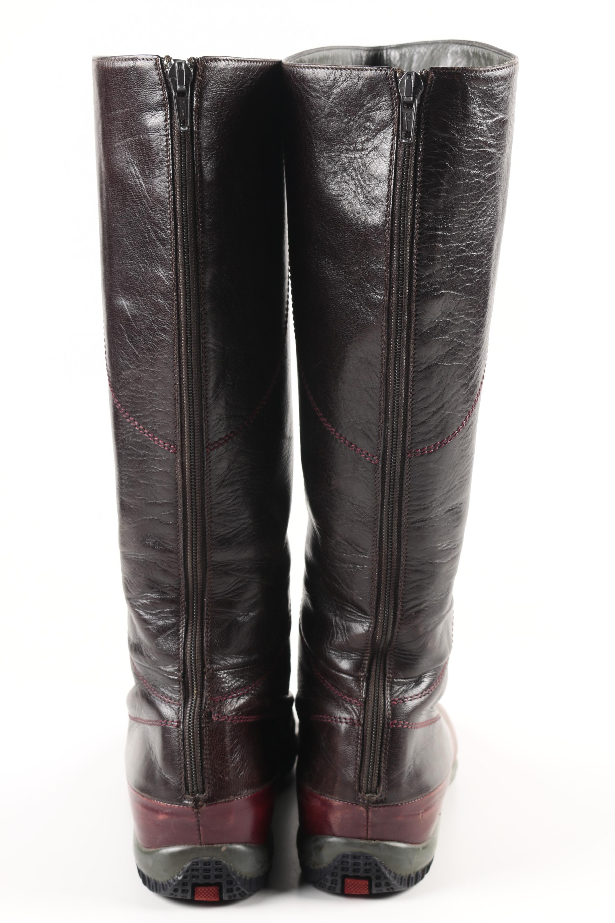 Prada Brown Leather Boots