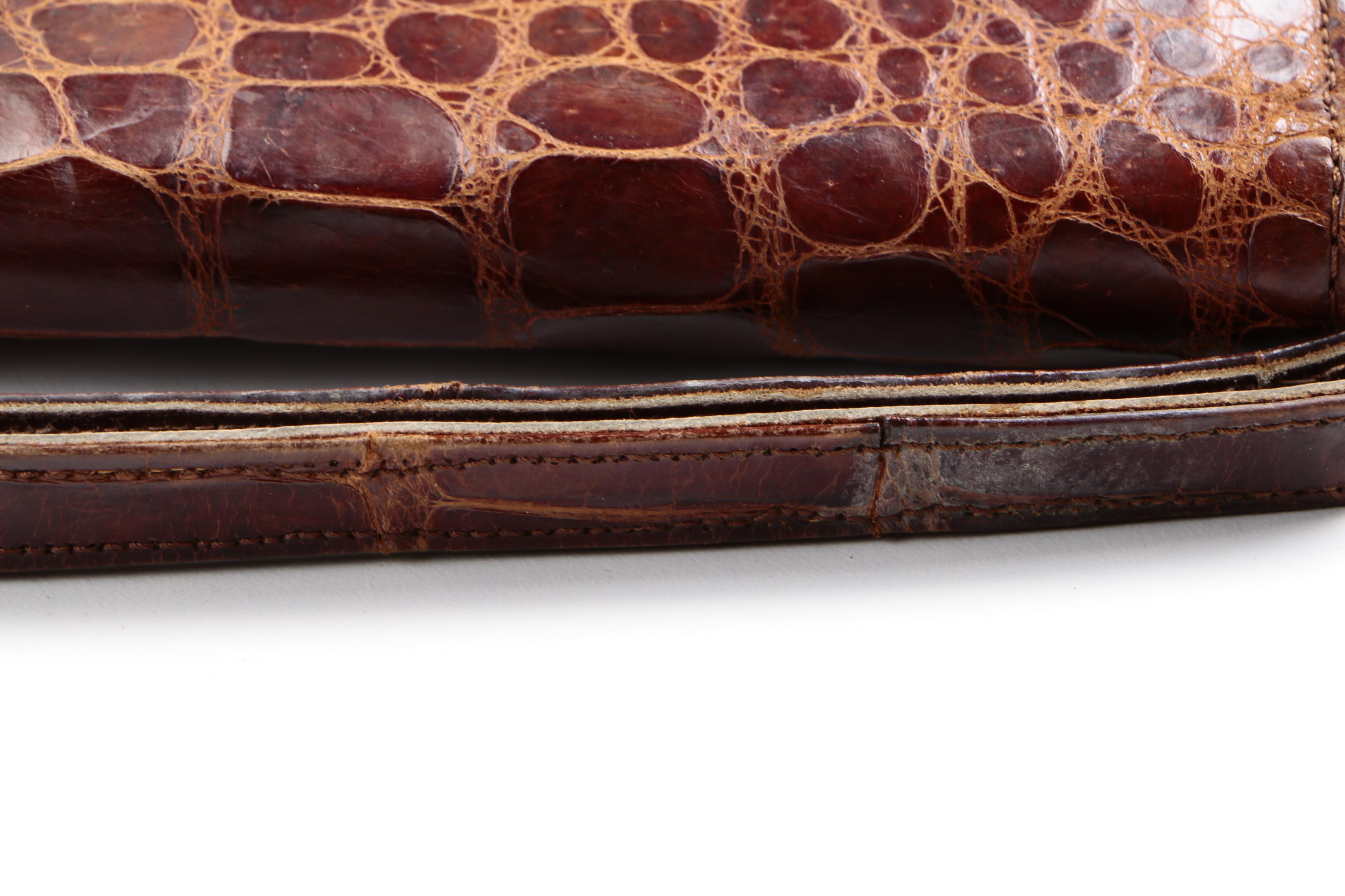 Vintage Clutch Handbags Including Crocodile