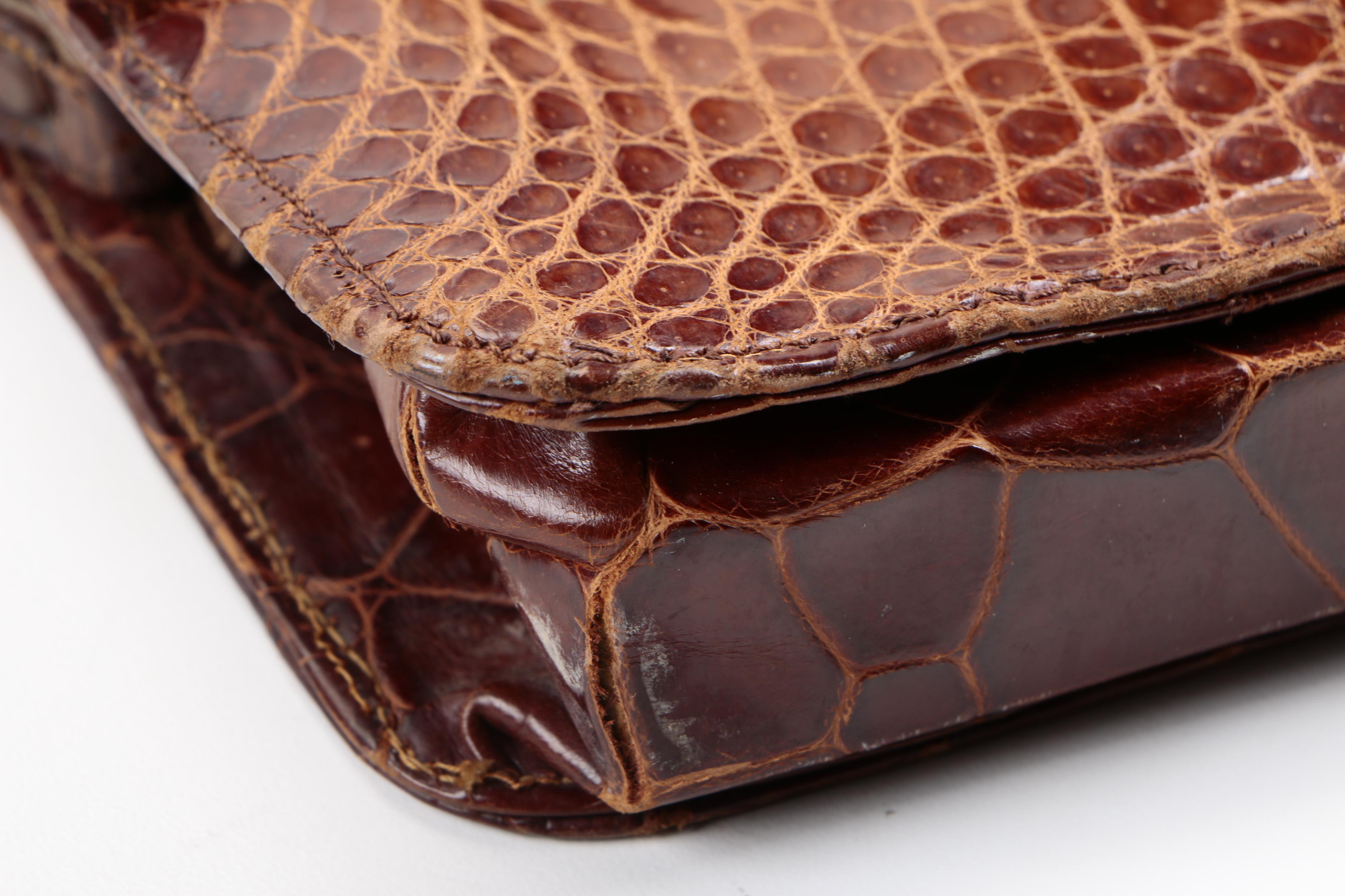 Vintage Clutch Handbags Including Crocodile