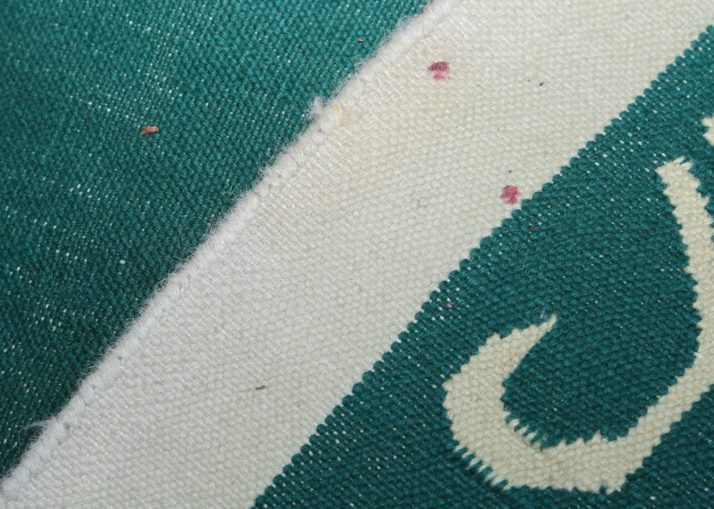 Handwoven and Embroidered Bessarabian Wool Area Rug