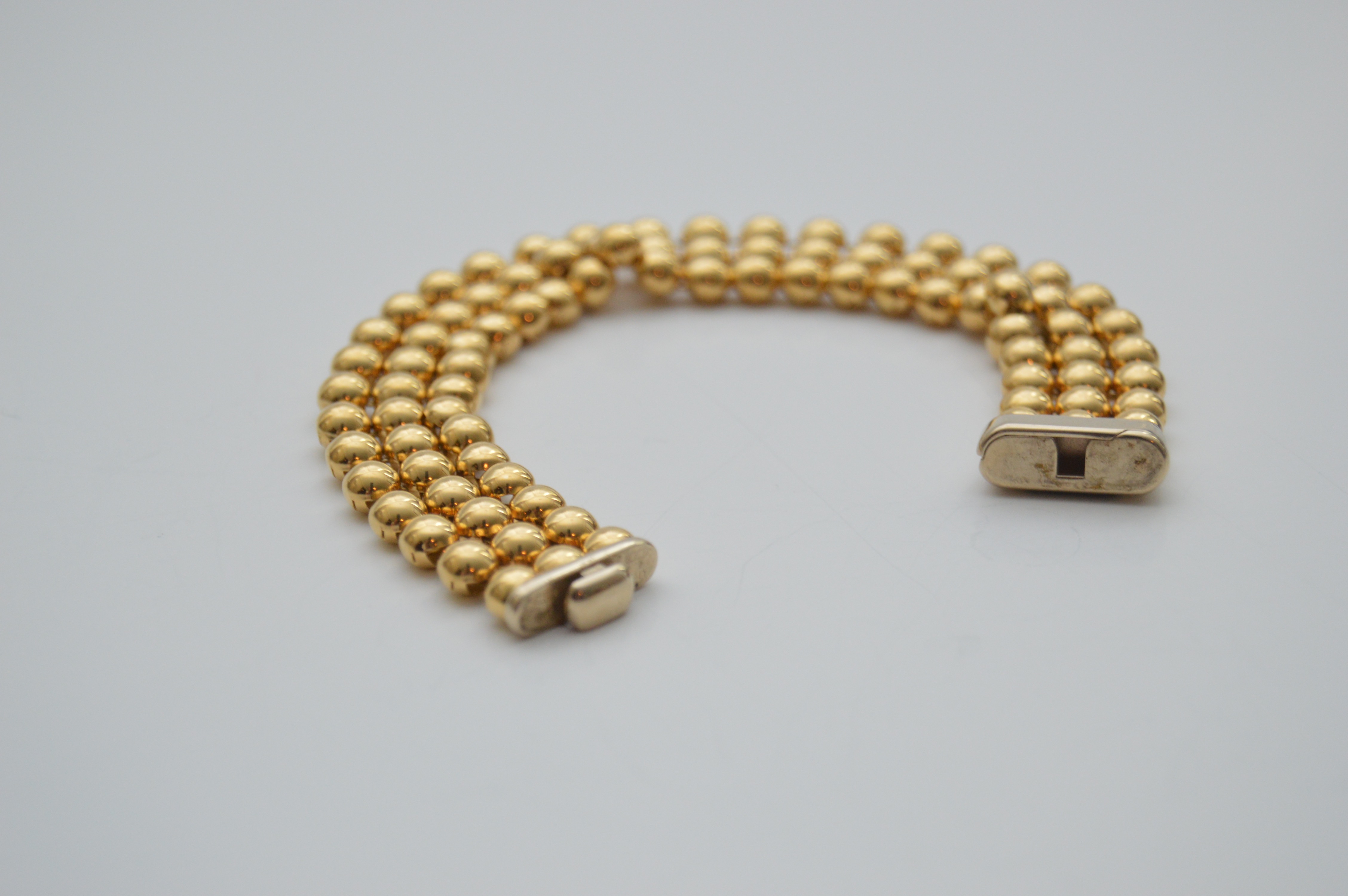 Signoretti 18K Yellow Gold Beaded Bracelet