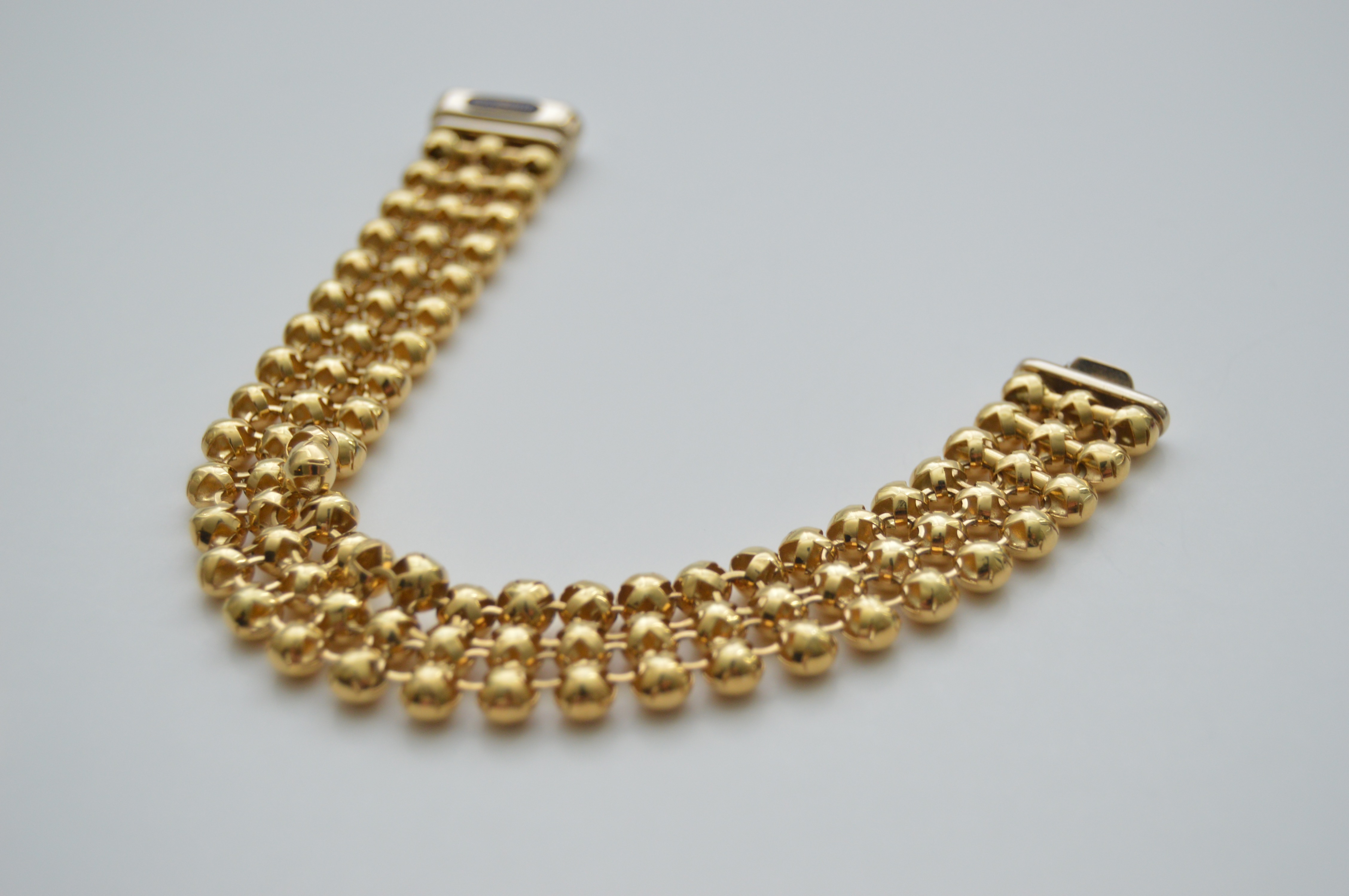 Signoretti 18K Yellow Gold Beaded Bracelet