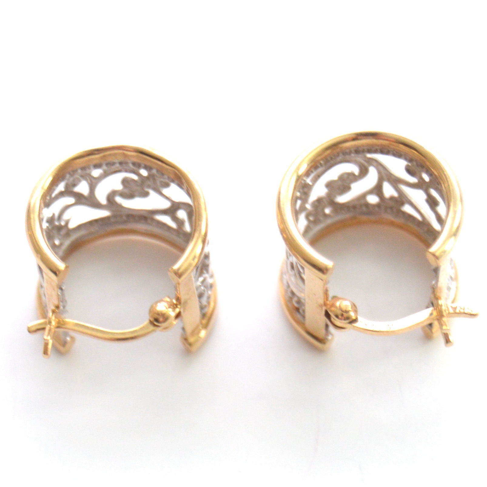 14K Gold Filigree Earrings