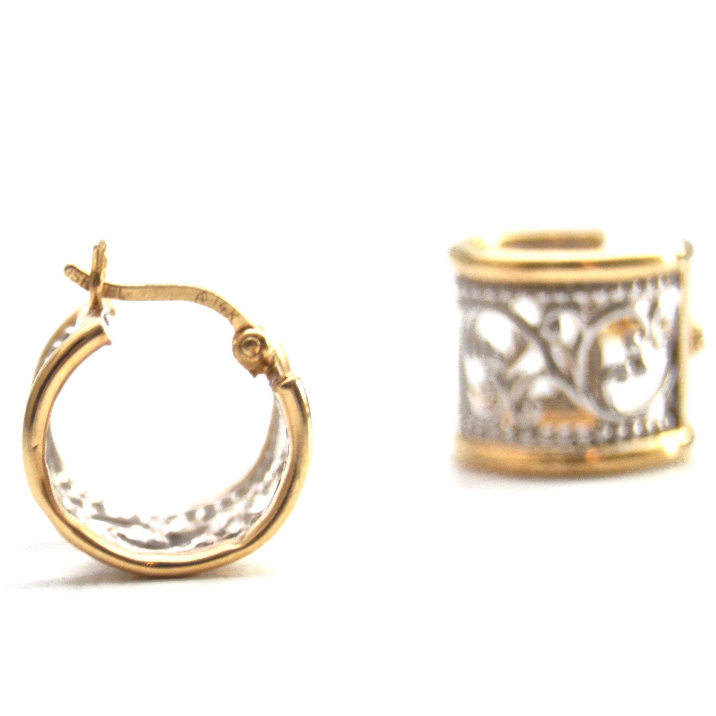 14K Gold Filigree Earrings