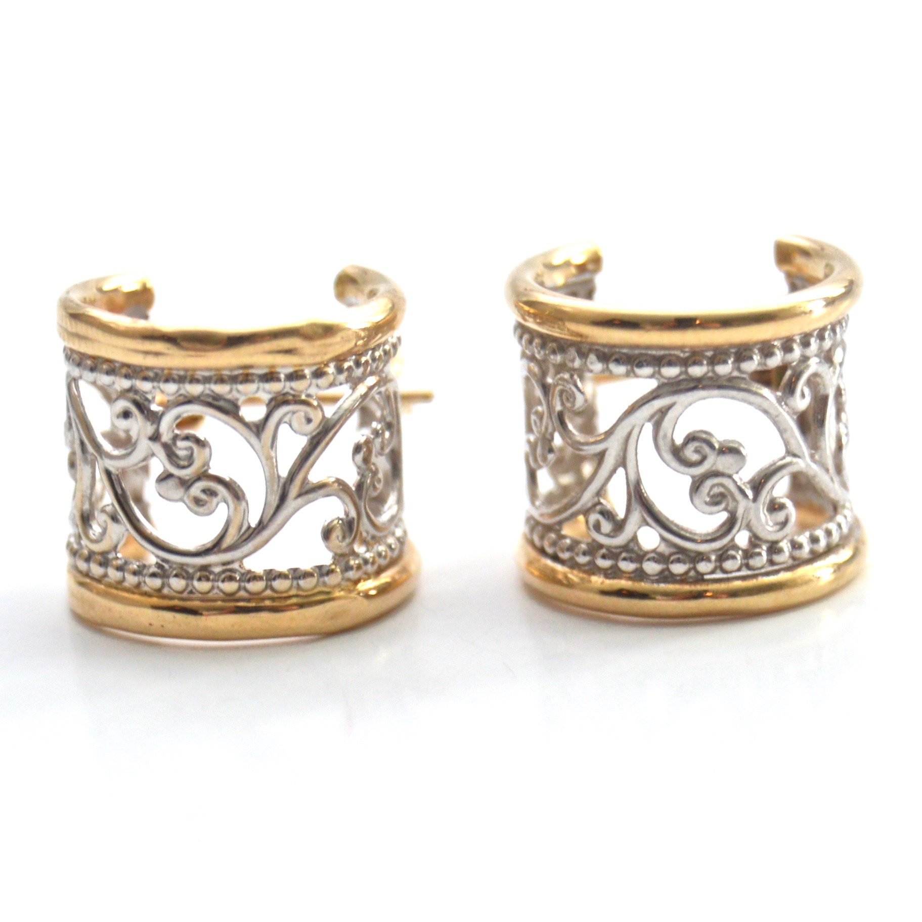 14K Gold Filigree Earrings