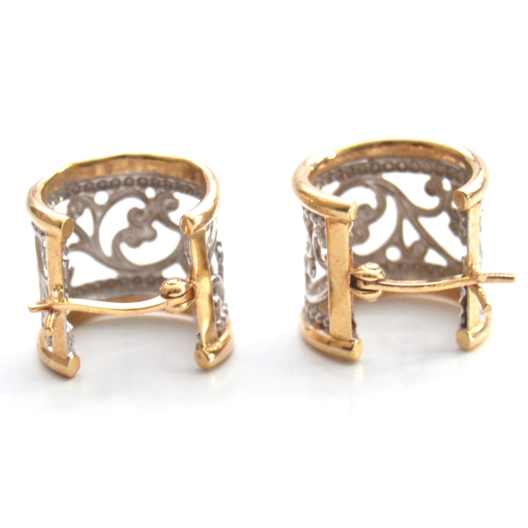 14K Gold Filigree Earrings
