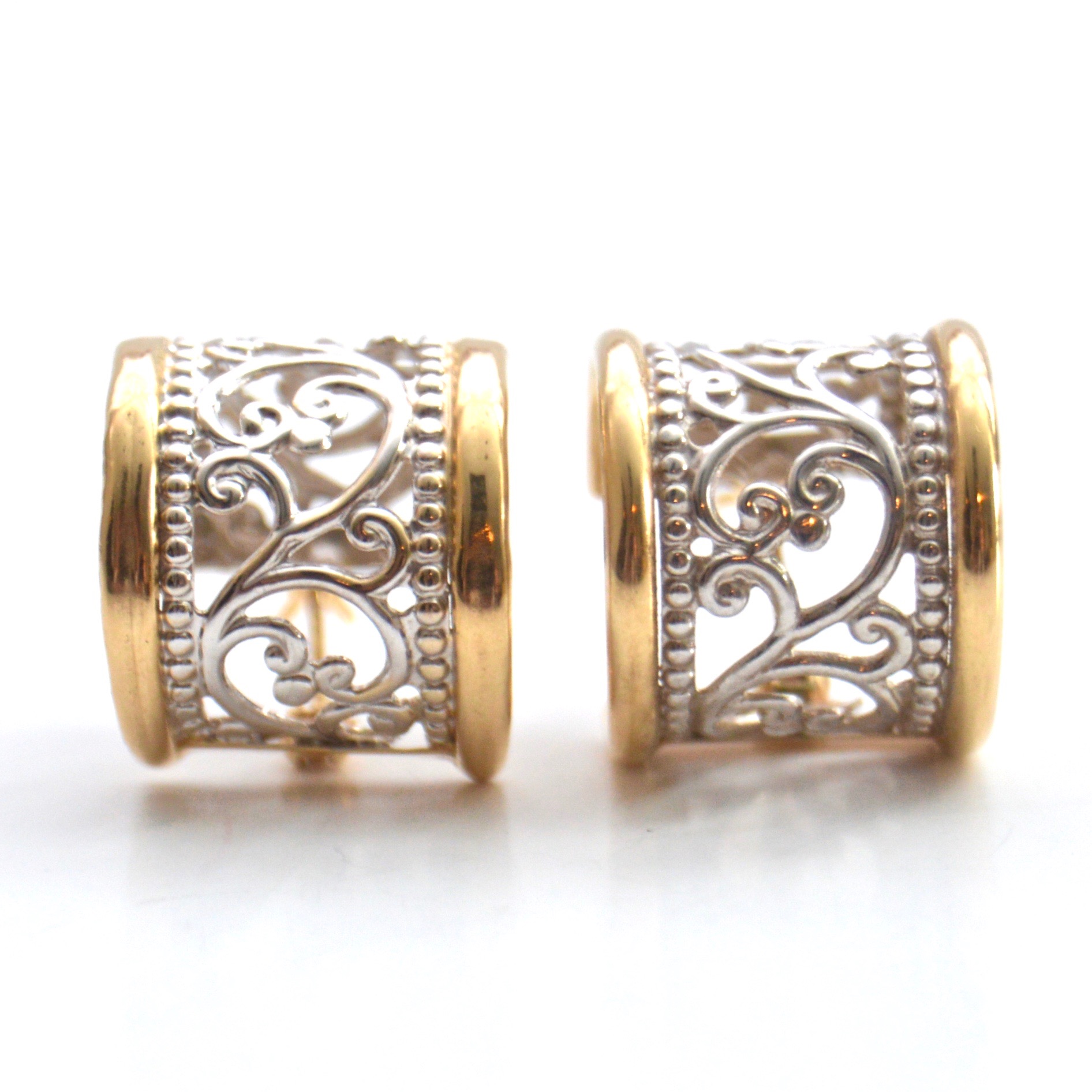 14K Gold Filigree Earrings