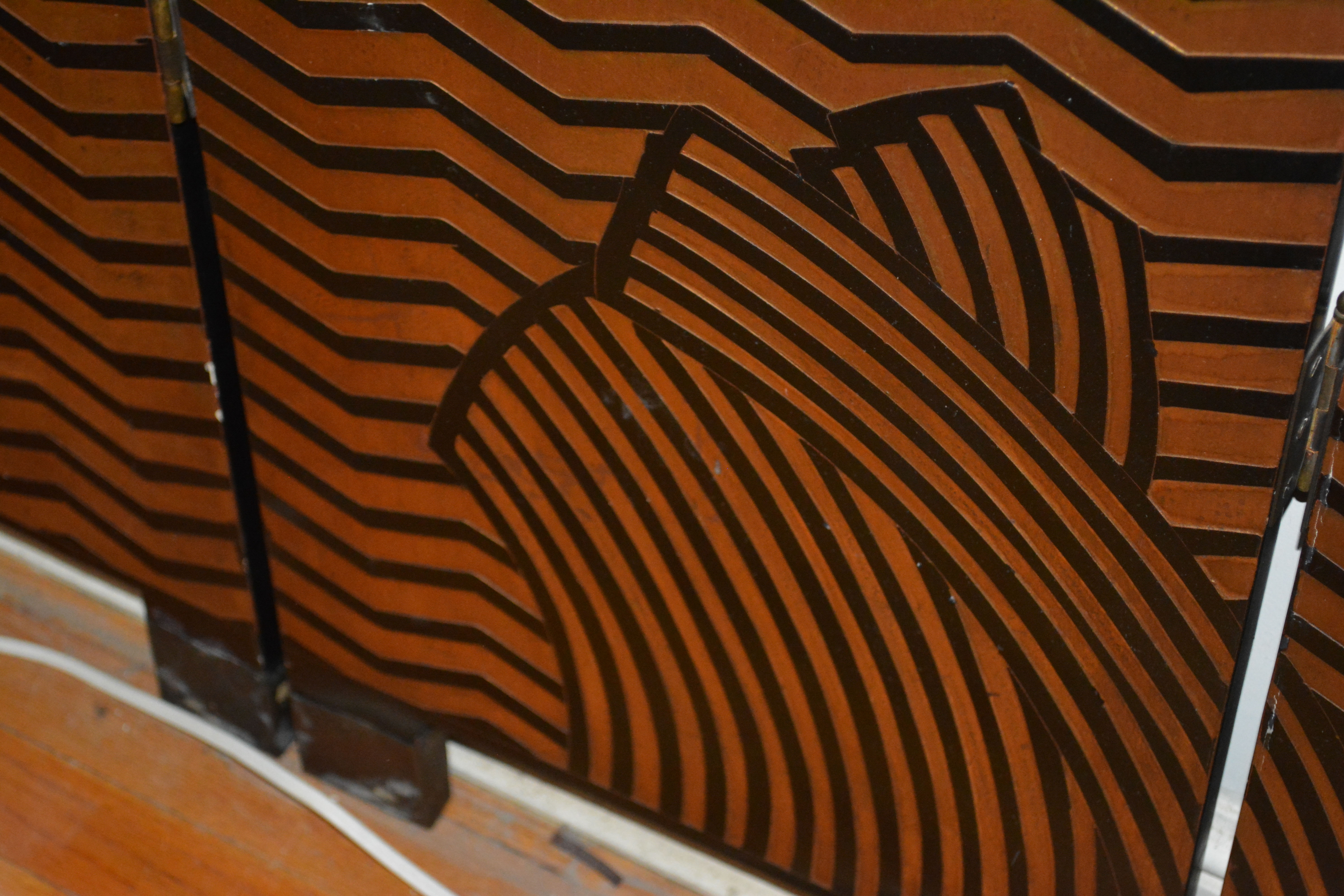 White Crane Motif Room Screen