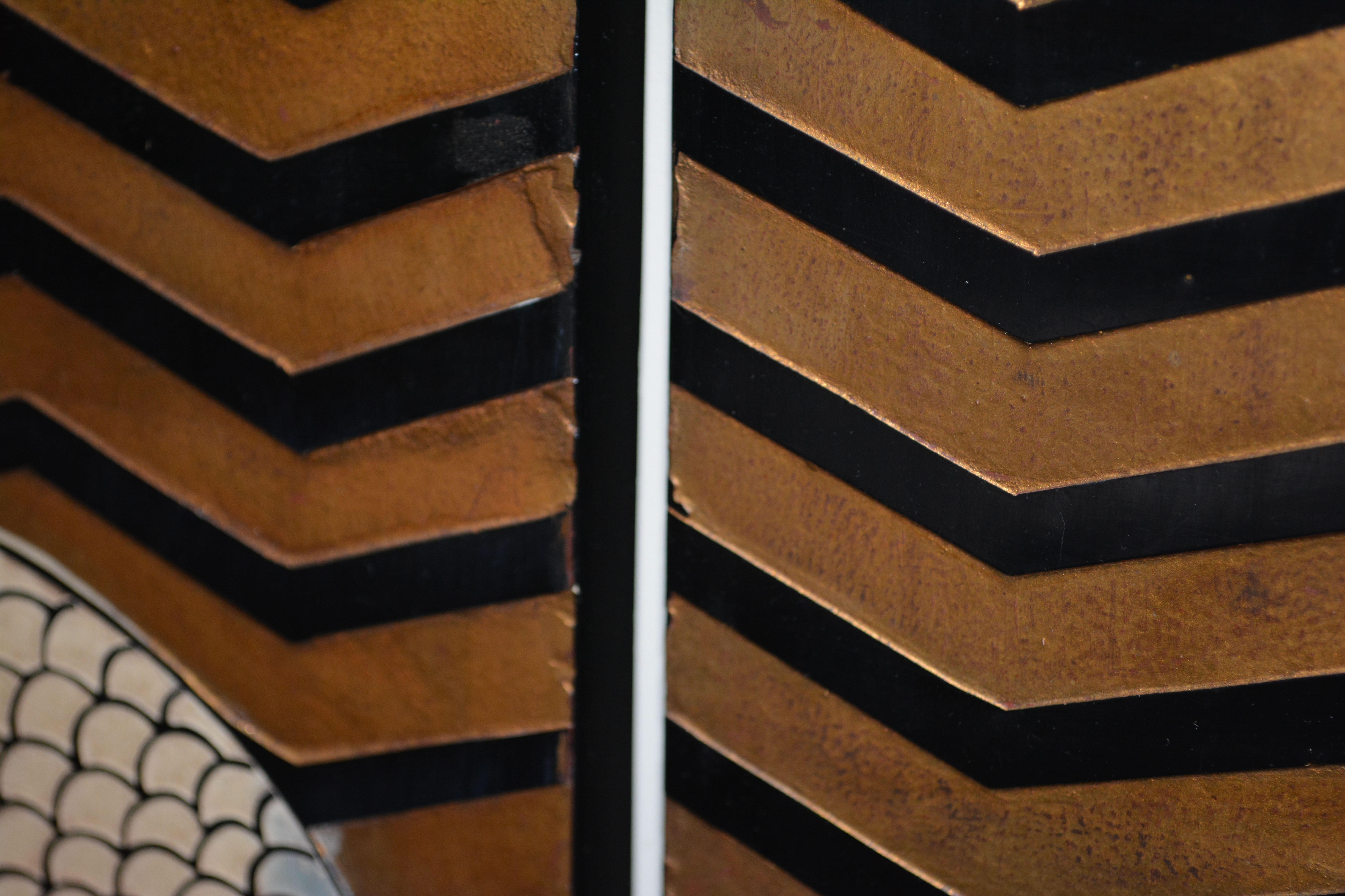 White Crane Motif Room Screen