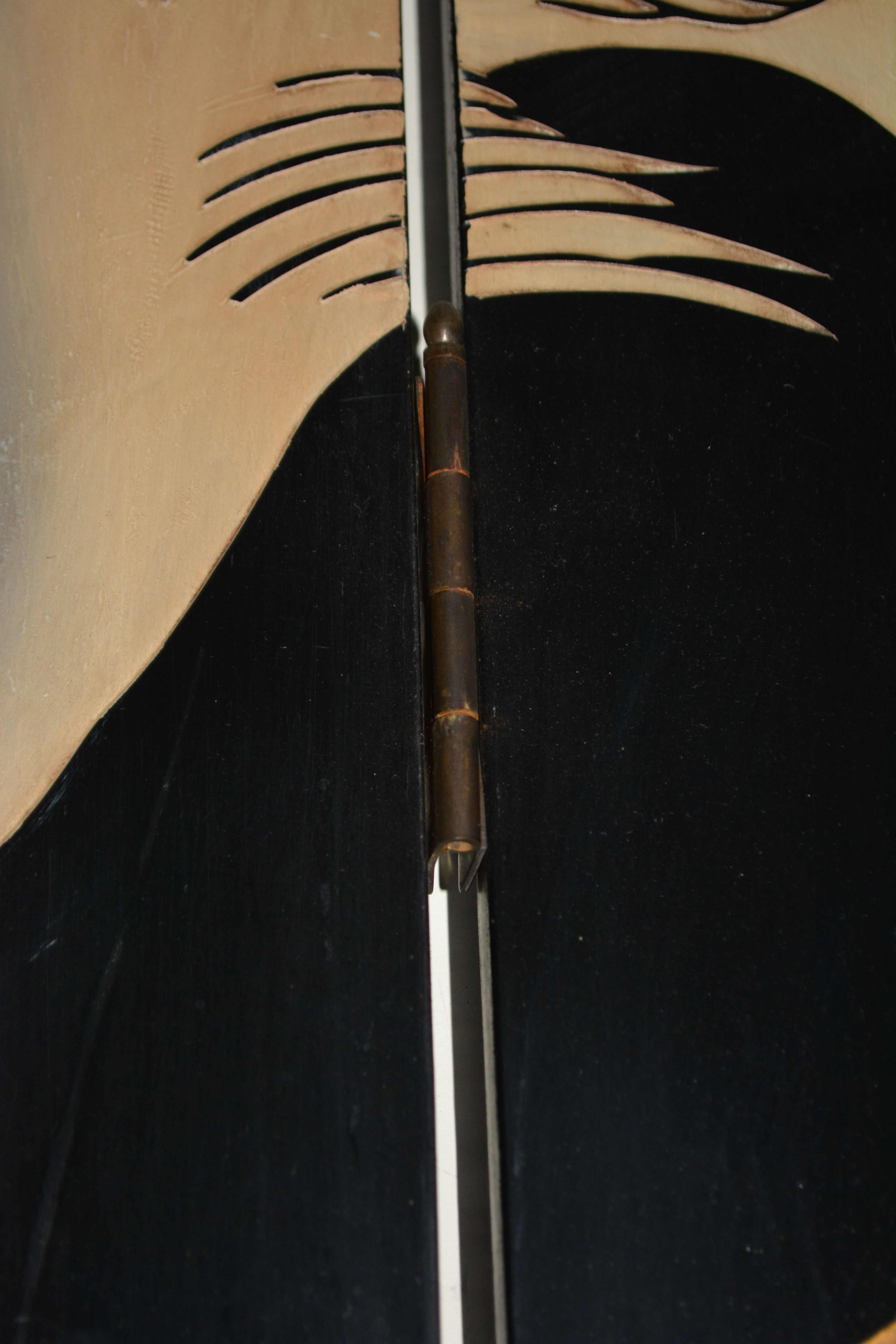 White Crane Motif Room Screen