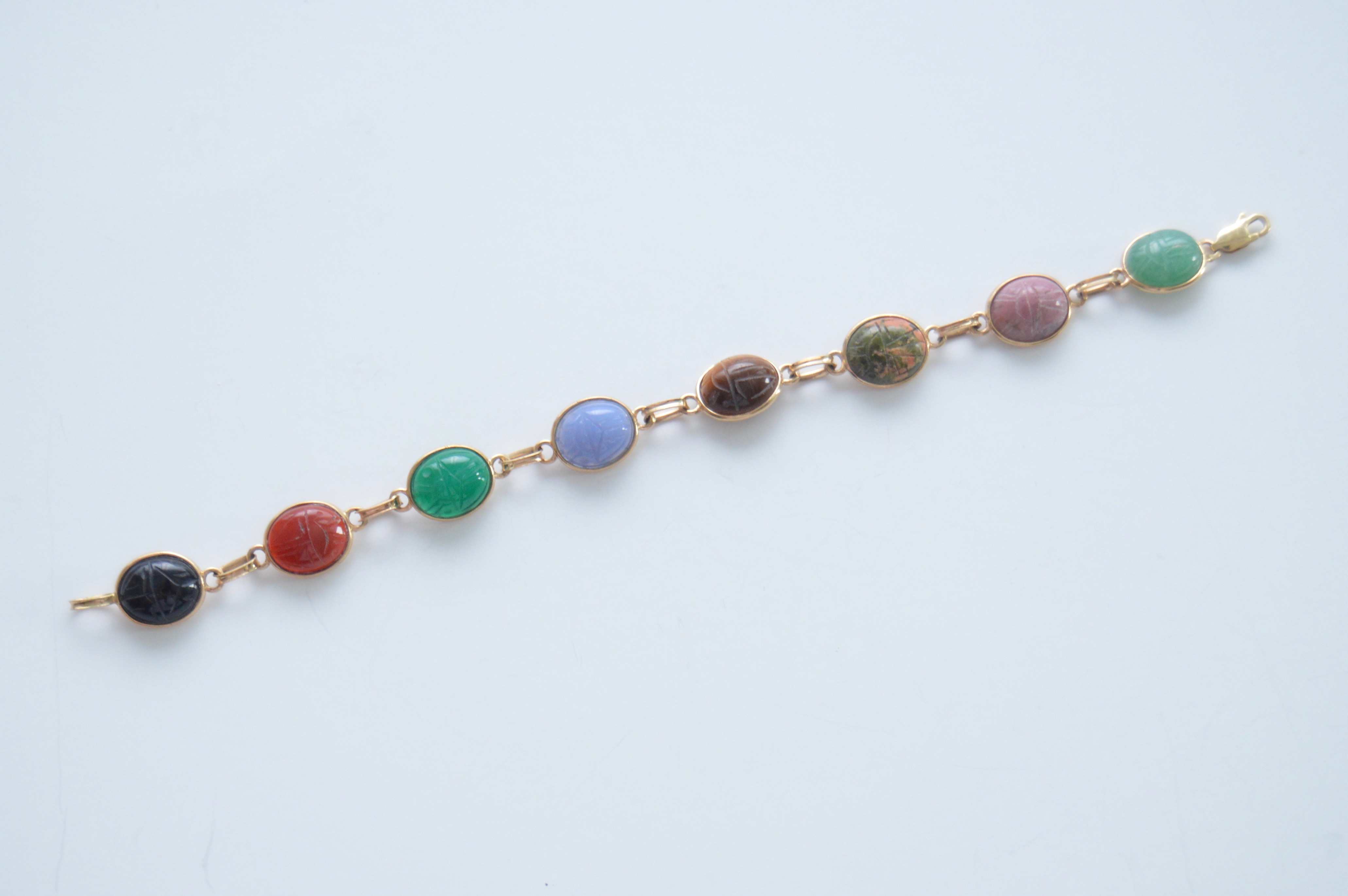 14K Gold Multi-Gemstone Bracelet