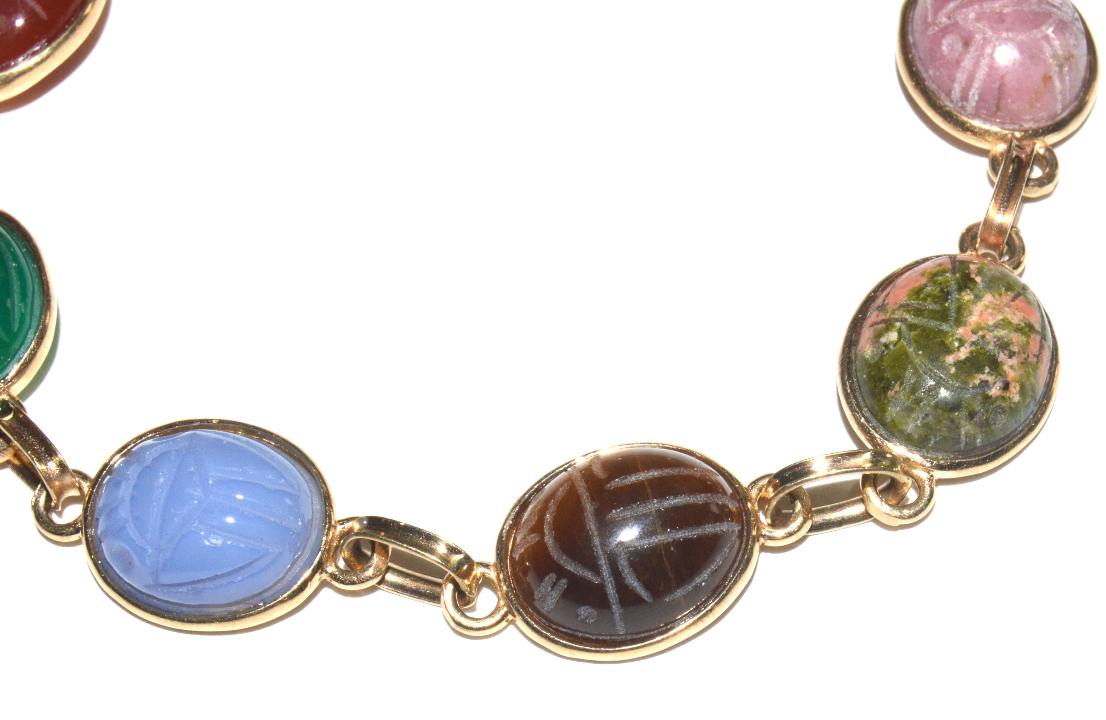 14K Gold Multi-Gemstone Bracelet