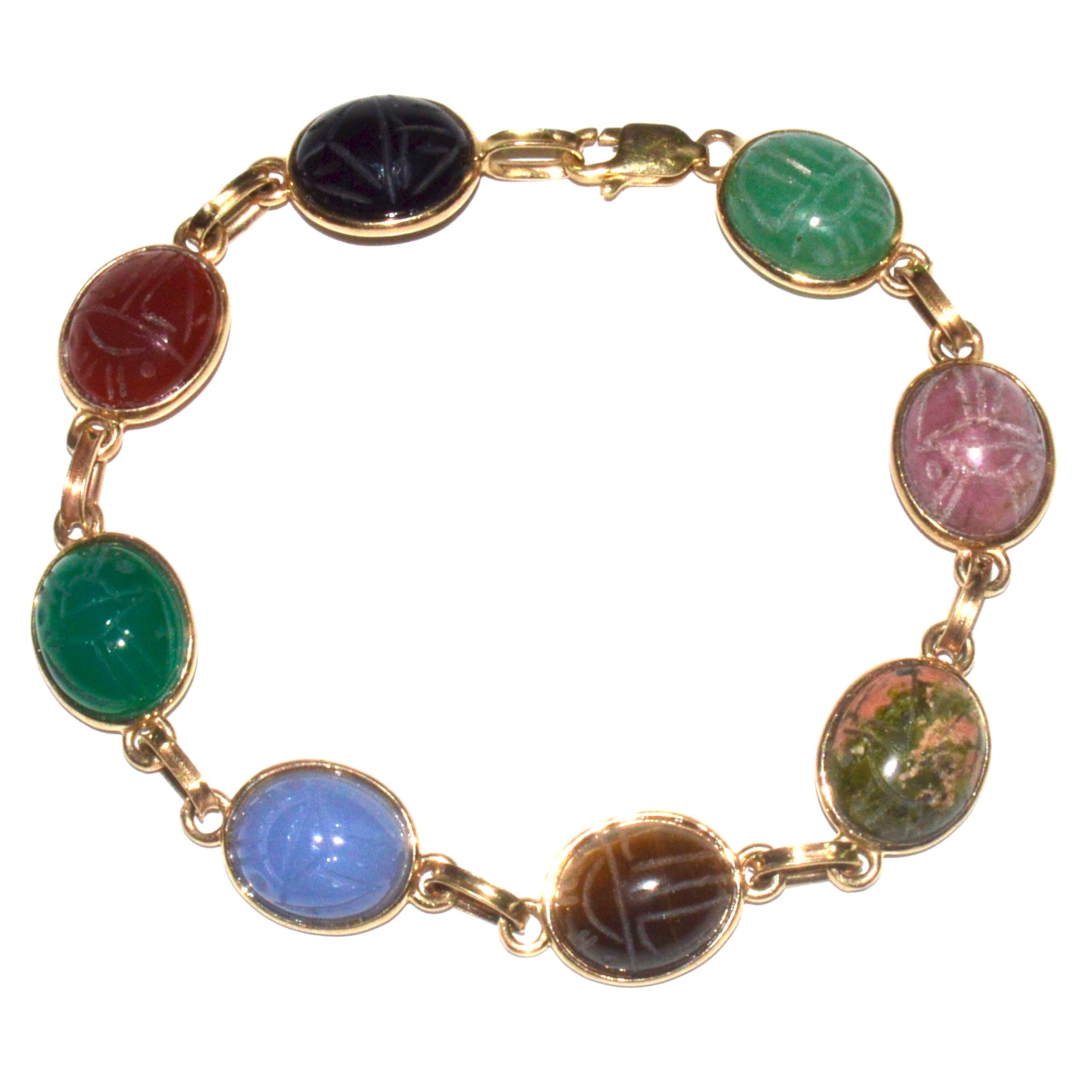 14K Gold Multi-Gemstone Bracelet