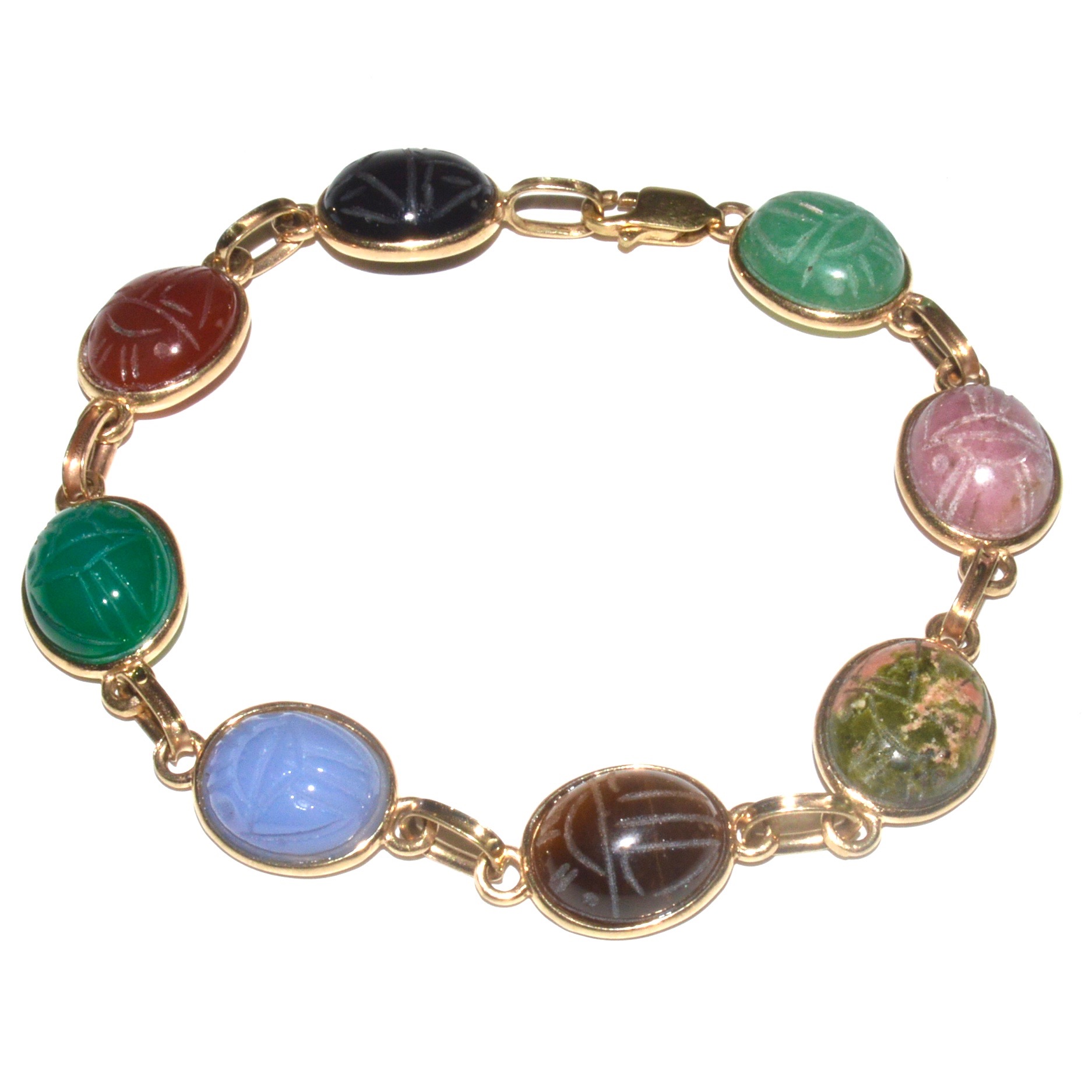 14K Gold Multi-Gemstone Bracelet