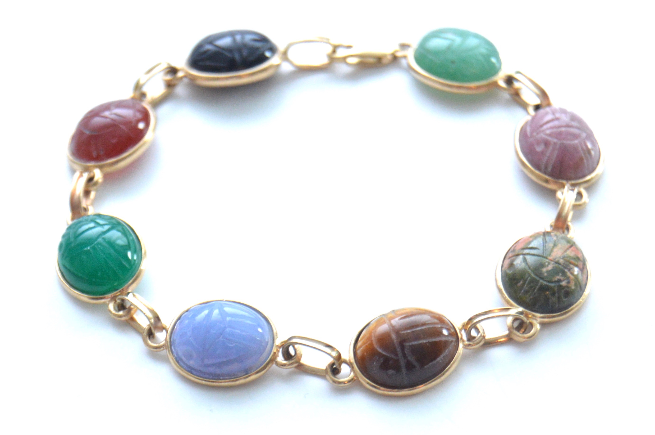 14K Gold Multi-Gemstone Bracelet