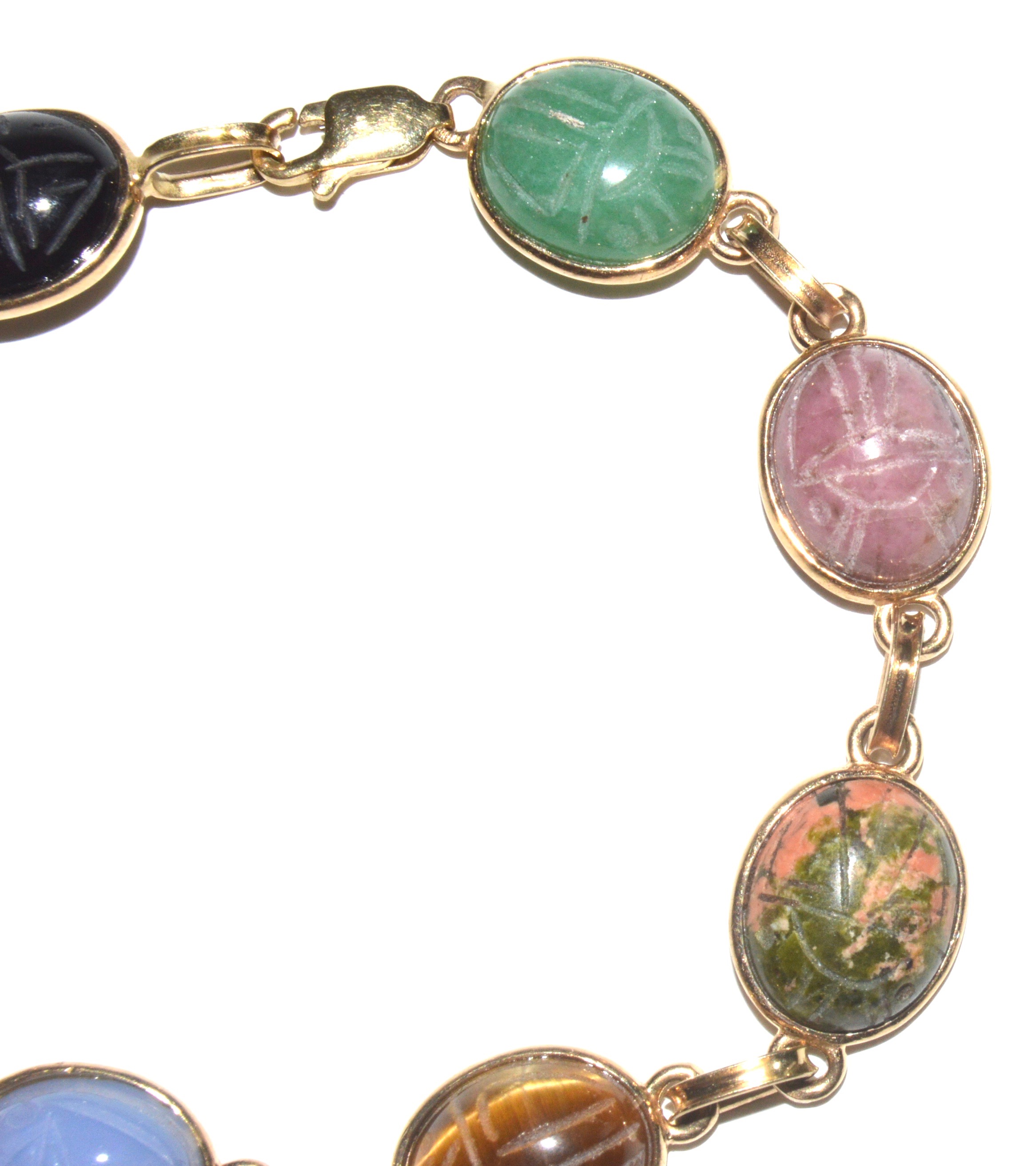 14K Gold Multi-Gemstone Bracelet
