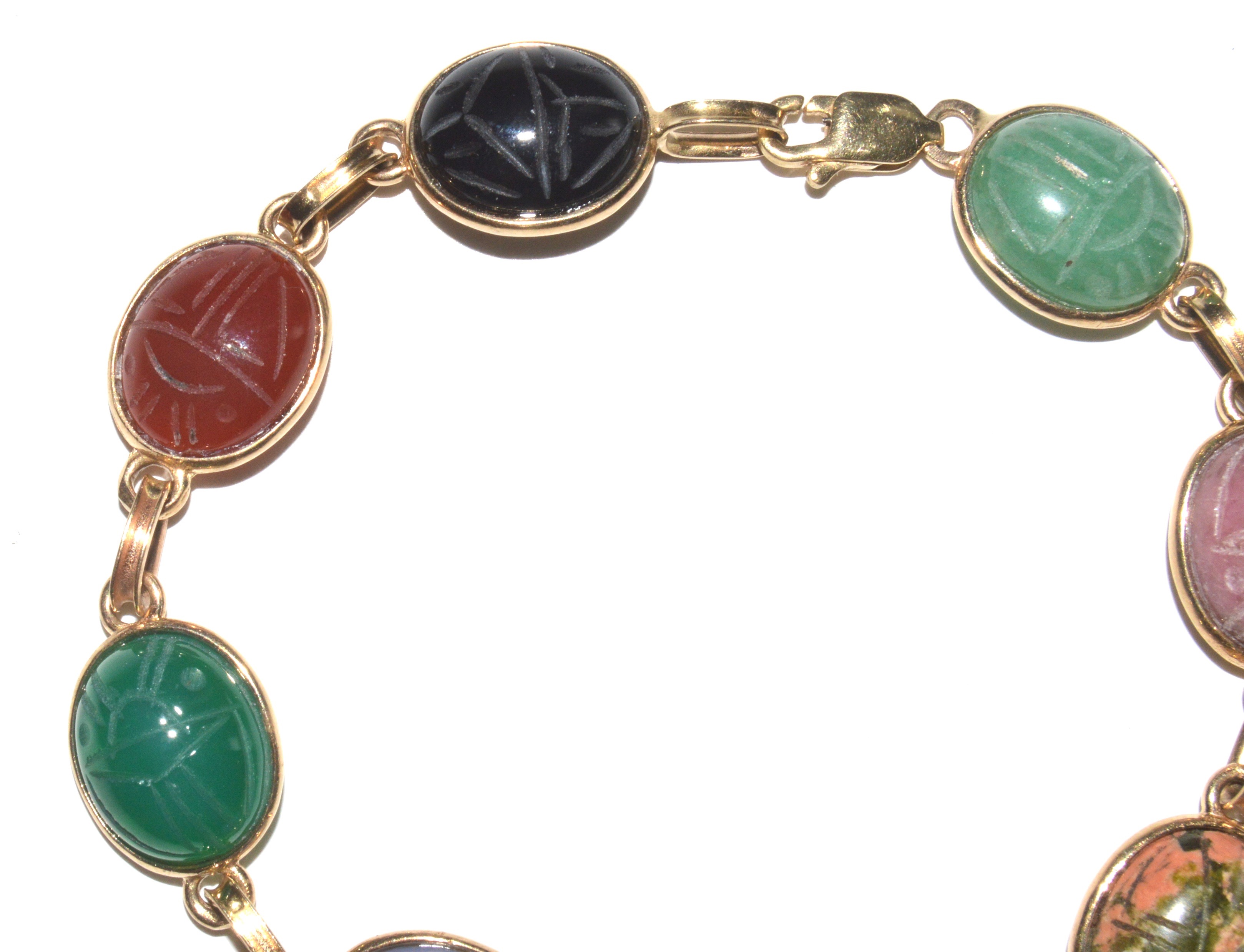 14K Gold Multi-Gemstone Bracelet
