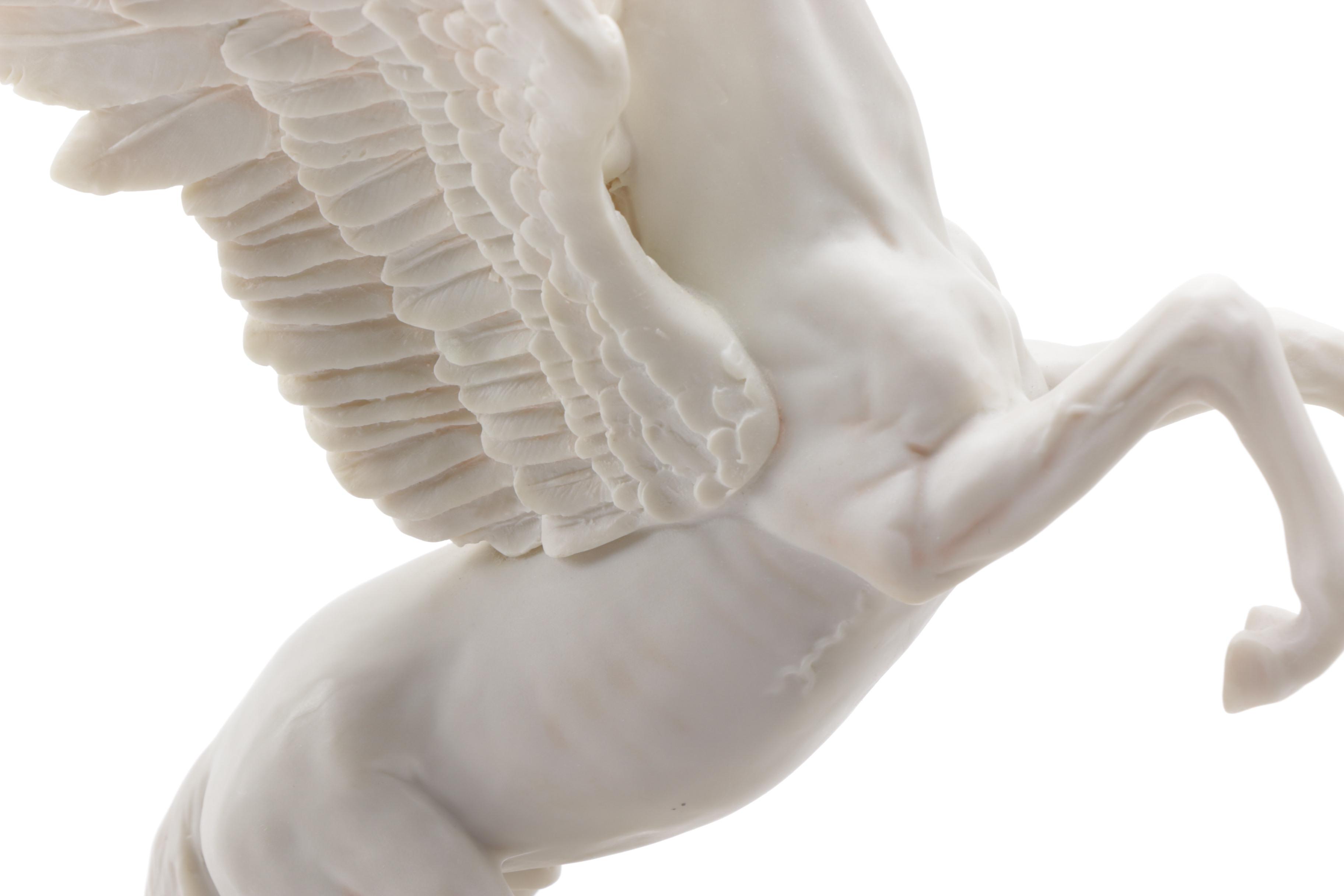 Reproduction Resin Sculpture of Pegasus After A. Belcari and Miniature Figurine