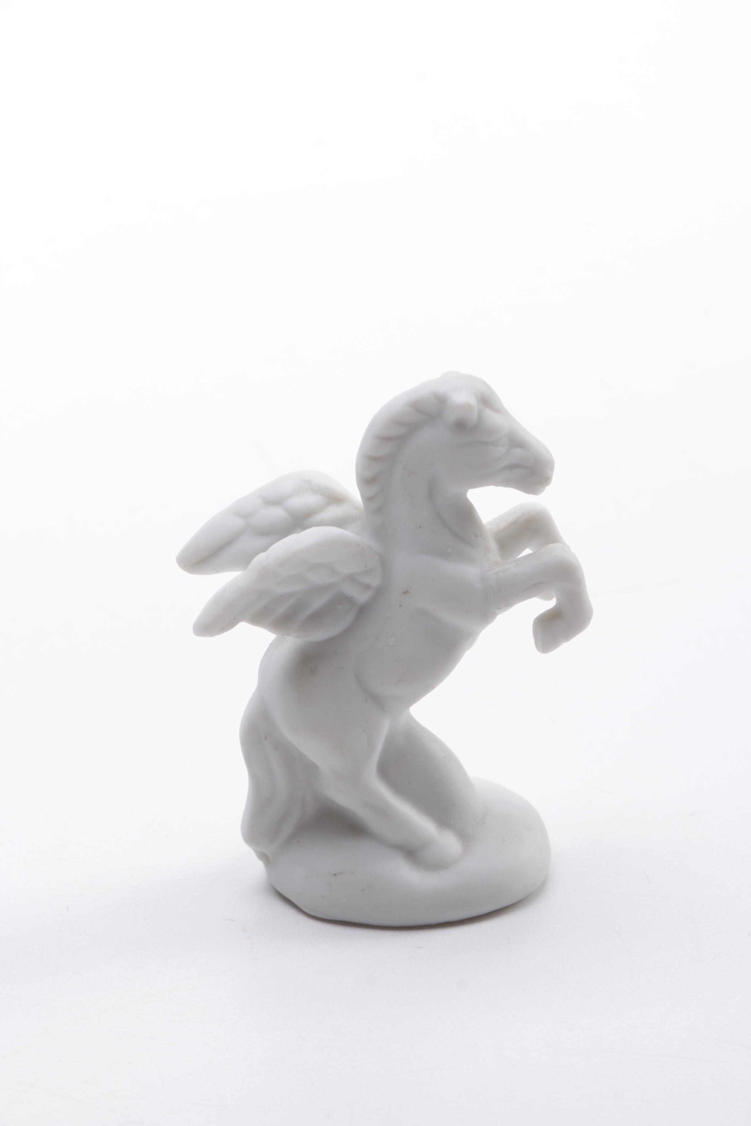 Reproduction Resin Sculpture of Pegasus After A. Belcari and Miniature Figurine