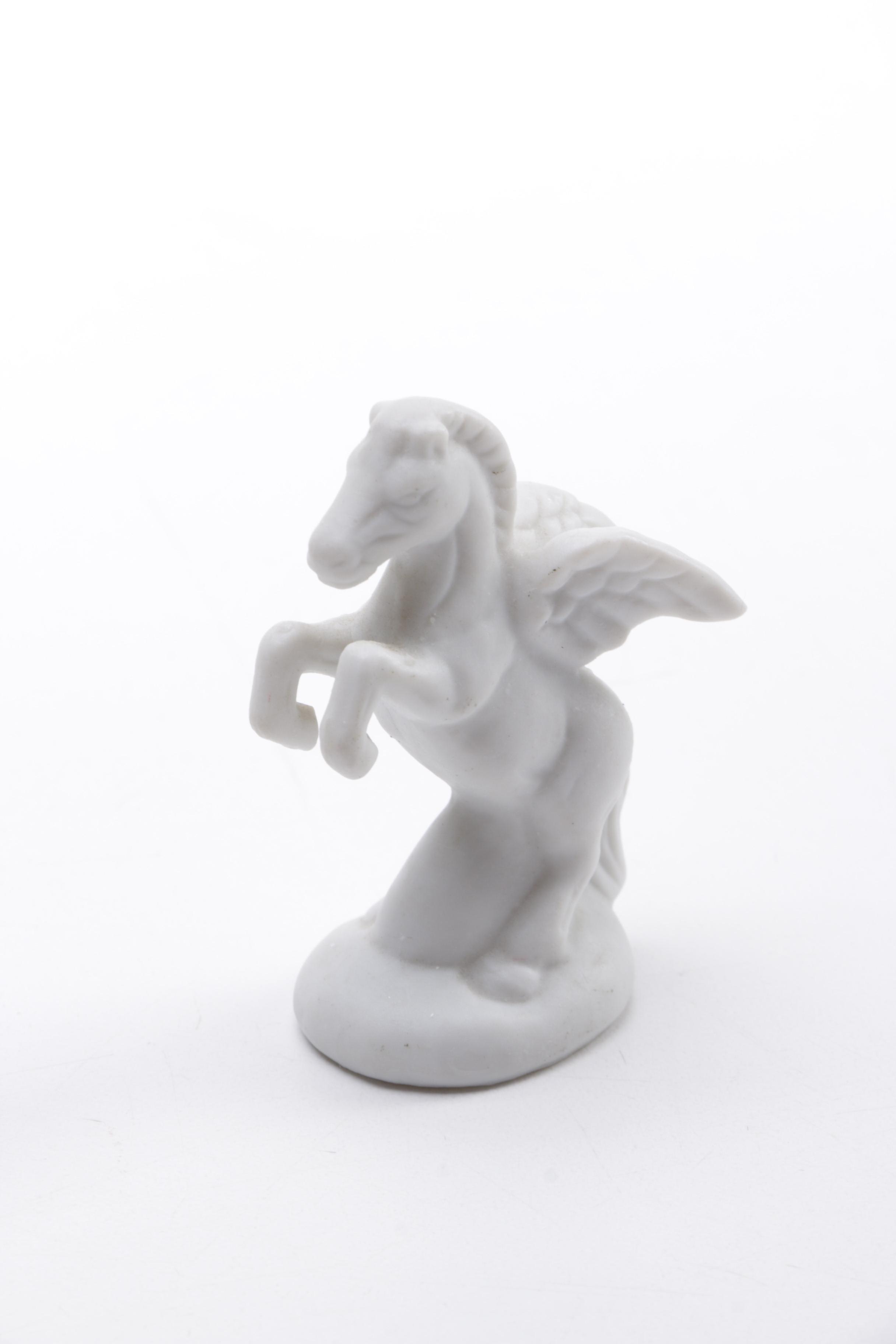 Reproduction Resin Sculpture of Pegasus After A. Belcari and Miniature Figurine