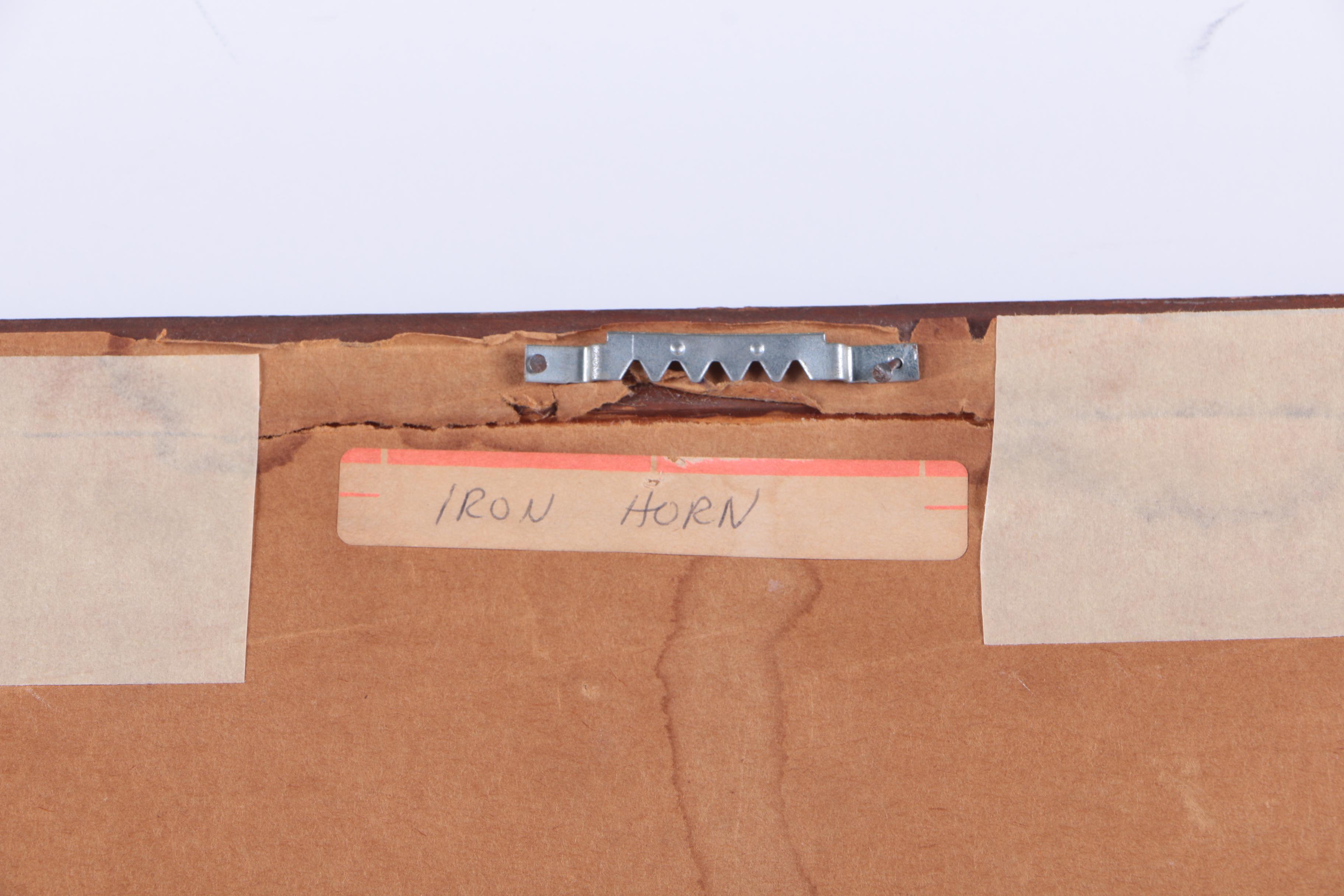 Louie Reynolds Limited Edition Offset Lithograph of a Man "Iron Horn"