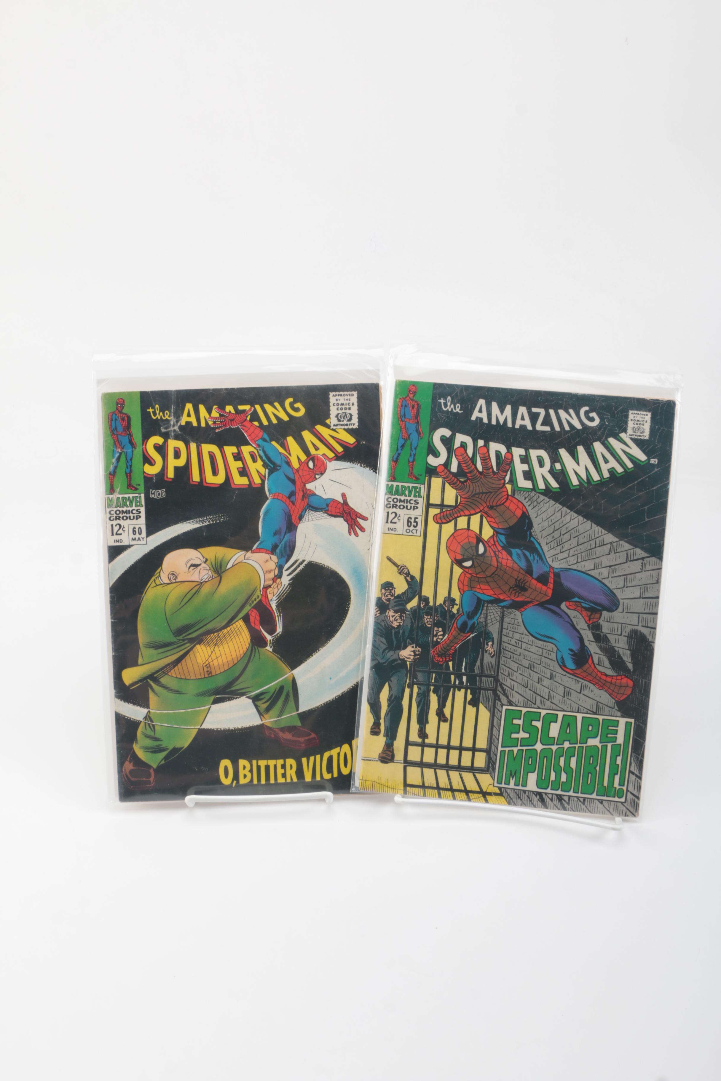 Silver Age Marvel "The Amazing Spider-Man" Comics #60 and #65