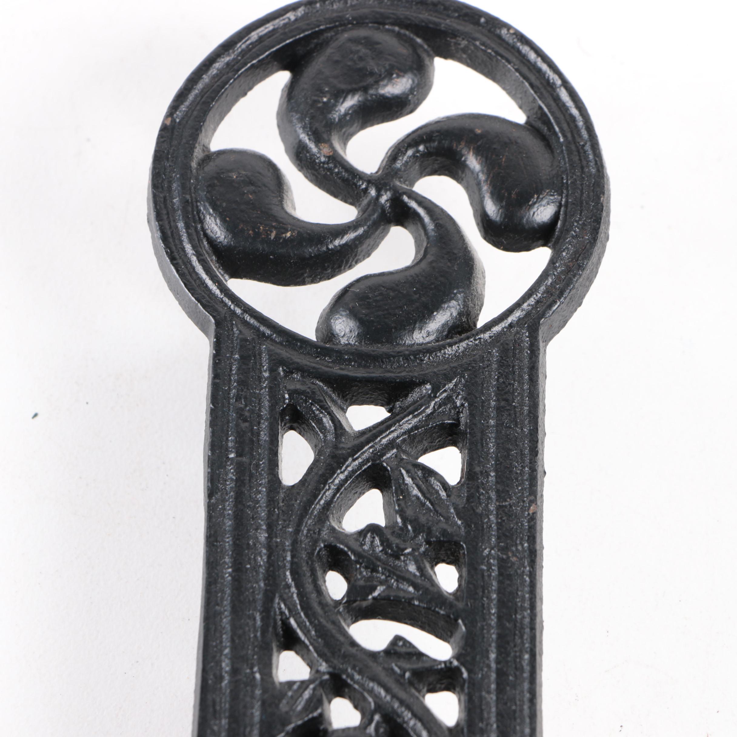 Vintage Cast Iron Trivets Including John Zimmerman Harner