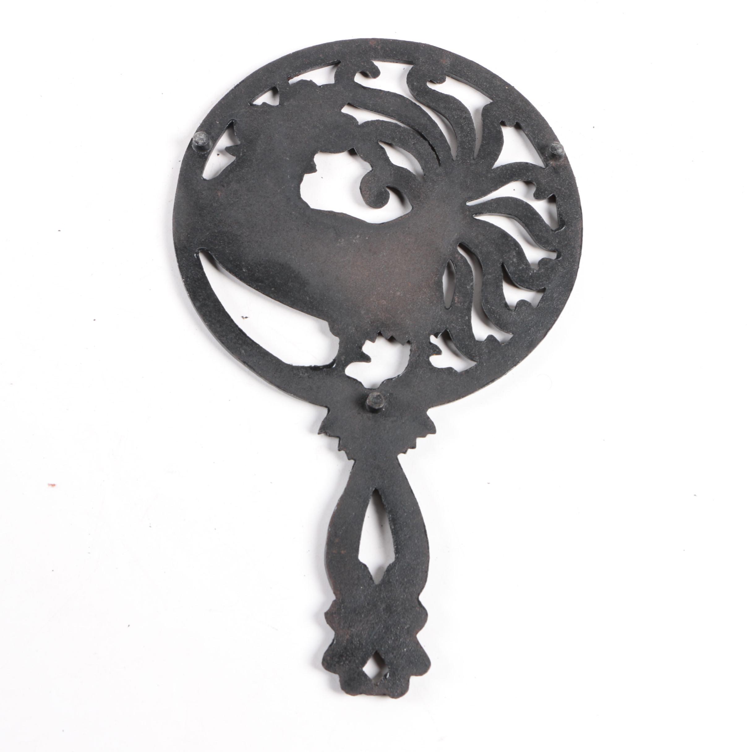 Vintage Cast Iron Trivets Including John Zimmerman Harner